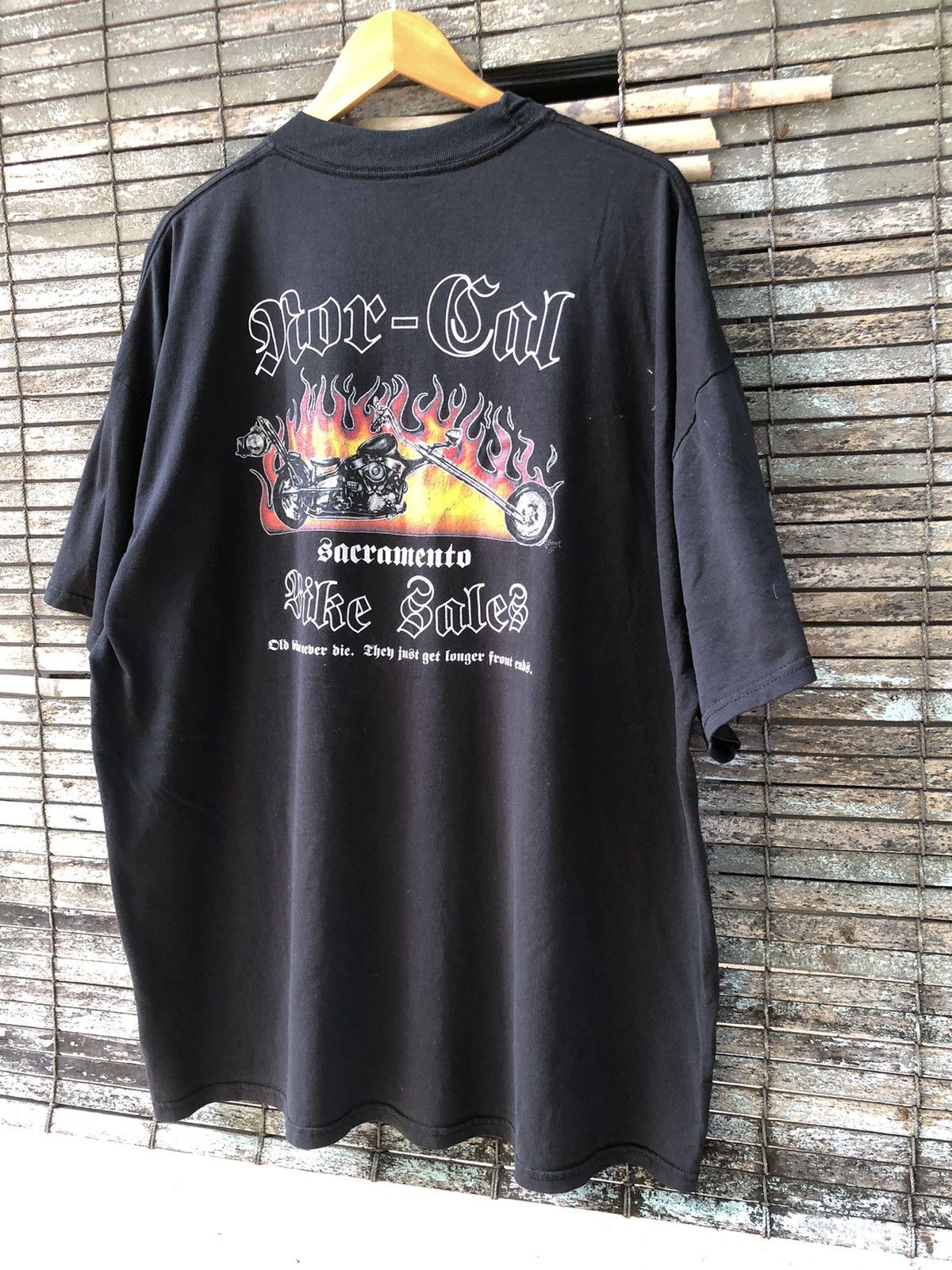 Harley Davidson 🔥Vintage🔥90s Sunfaded American Choopers Flames Tshirts Size US XXL / EU 58 / 5 - 4 Thumbnail