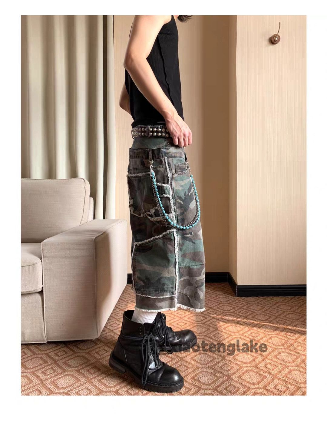 Vintage xtl Louisvuitton alyx style loose baggy flared camo shorts Size US 30 / EU 46 - 8 Thumbnail