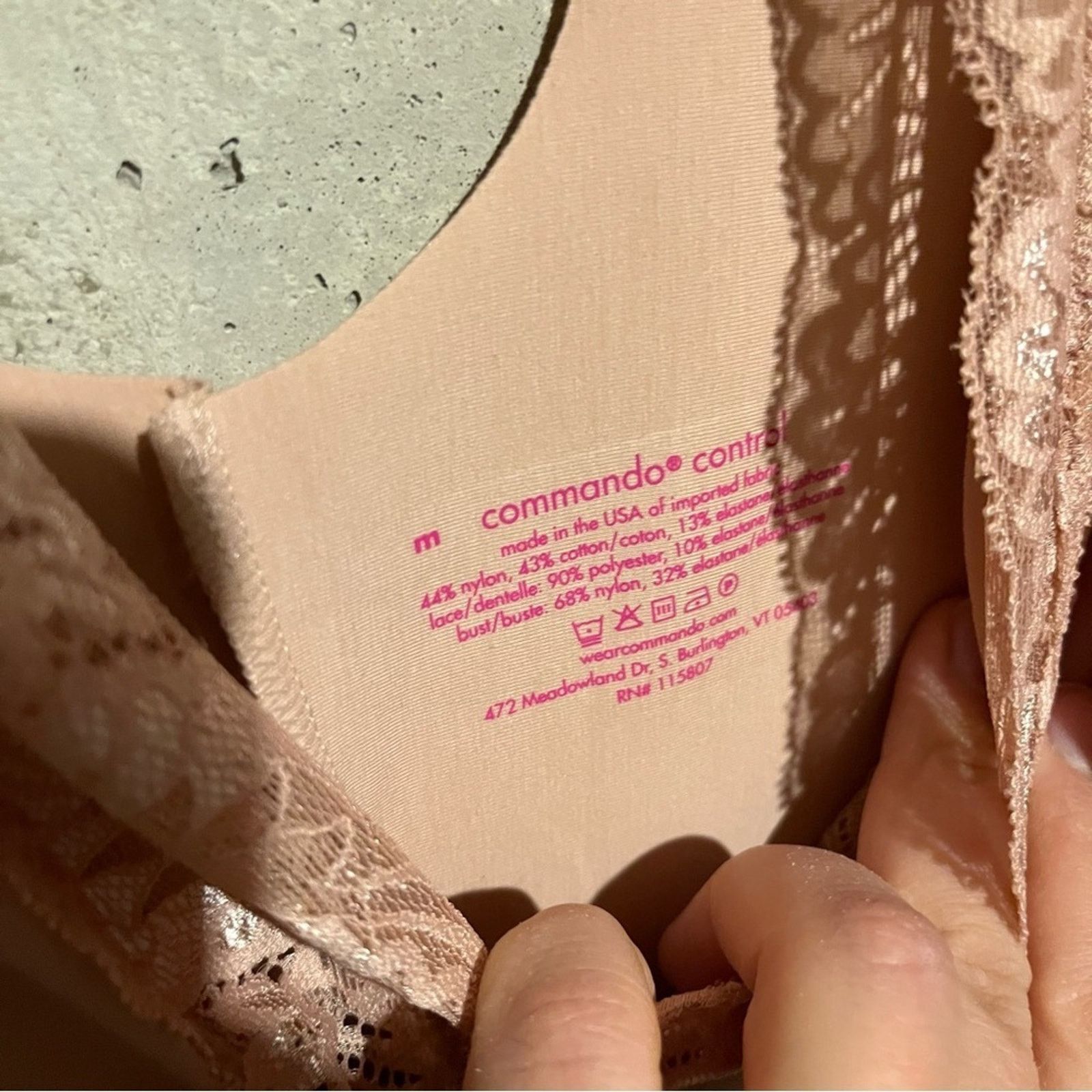 Commando Commando Womens Sleeveless V Neck Slip Dress Rose Beige Sz M Size ONE SIZE - 6 Thumbnail
