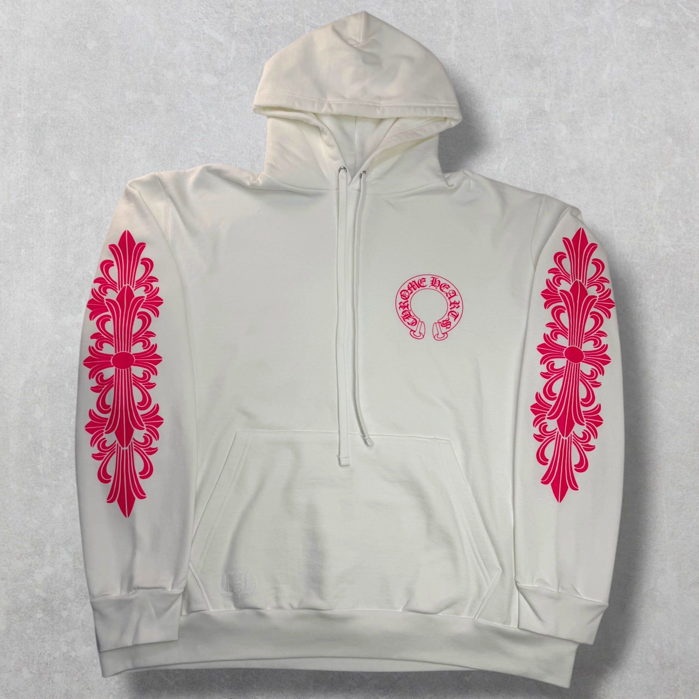 Chrome Hearts Chrome Heart Pink Floral Hoodie | Grailed