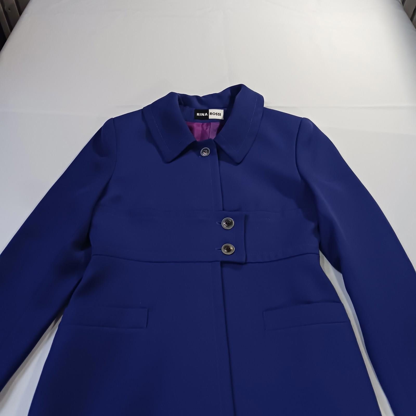 Designer Rina Rossi Women's Purple Blue Dress Casual Blazer Coat Sz 4 Size S / US 4 / IT 40 - 11 Thumbnail