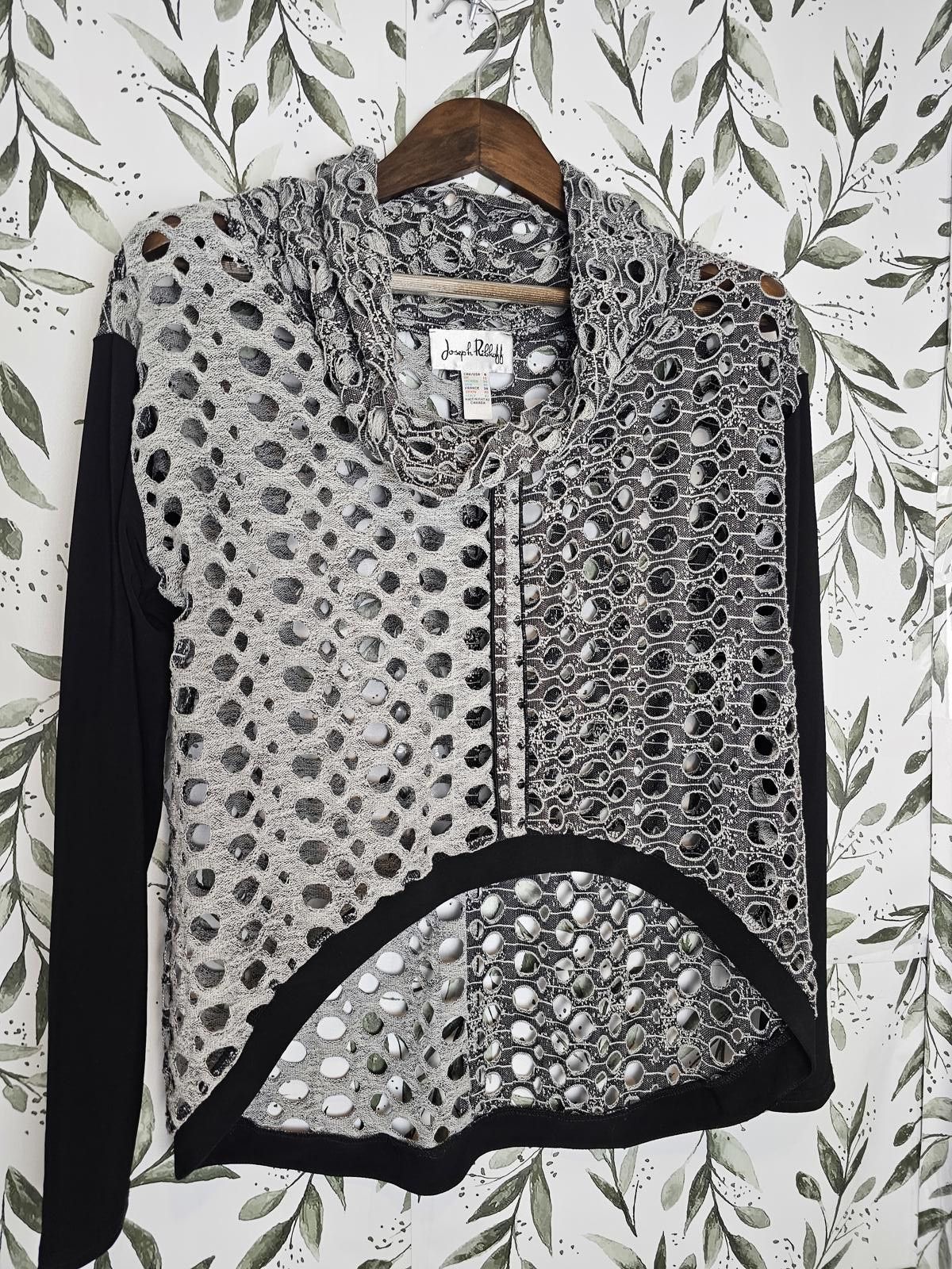 Designer Joseph Ribkoff Blouse Black & White Womens Size 8 Statement Size M / US 6-8 / IT 42-44 - 1 Thumbnail