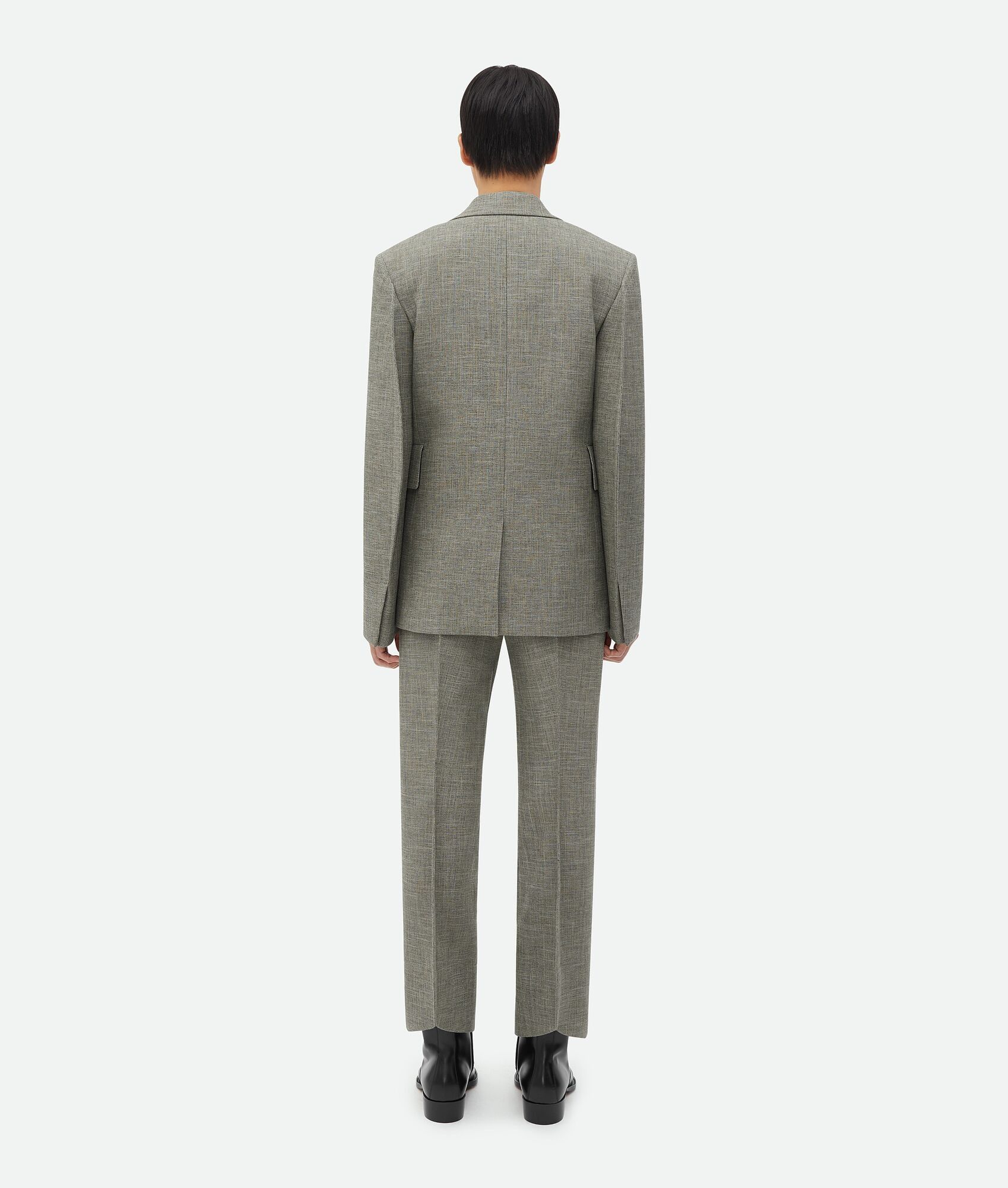 Bottega Veneta o1n1vont1224 Curved Sleeves Wool Jacket in Grey Size US M / EU 48-50 / 2 - 3 Thumbnail