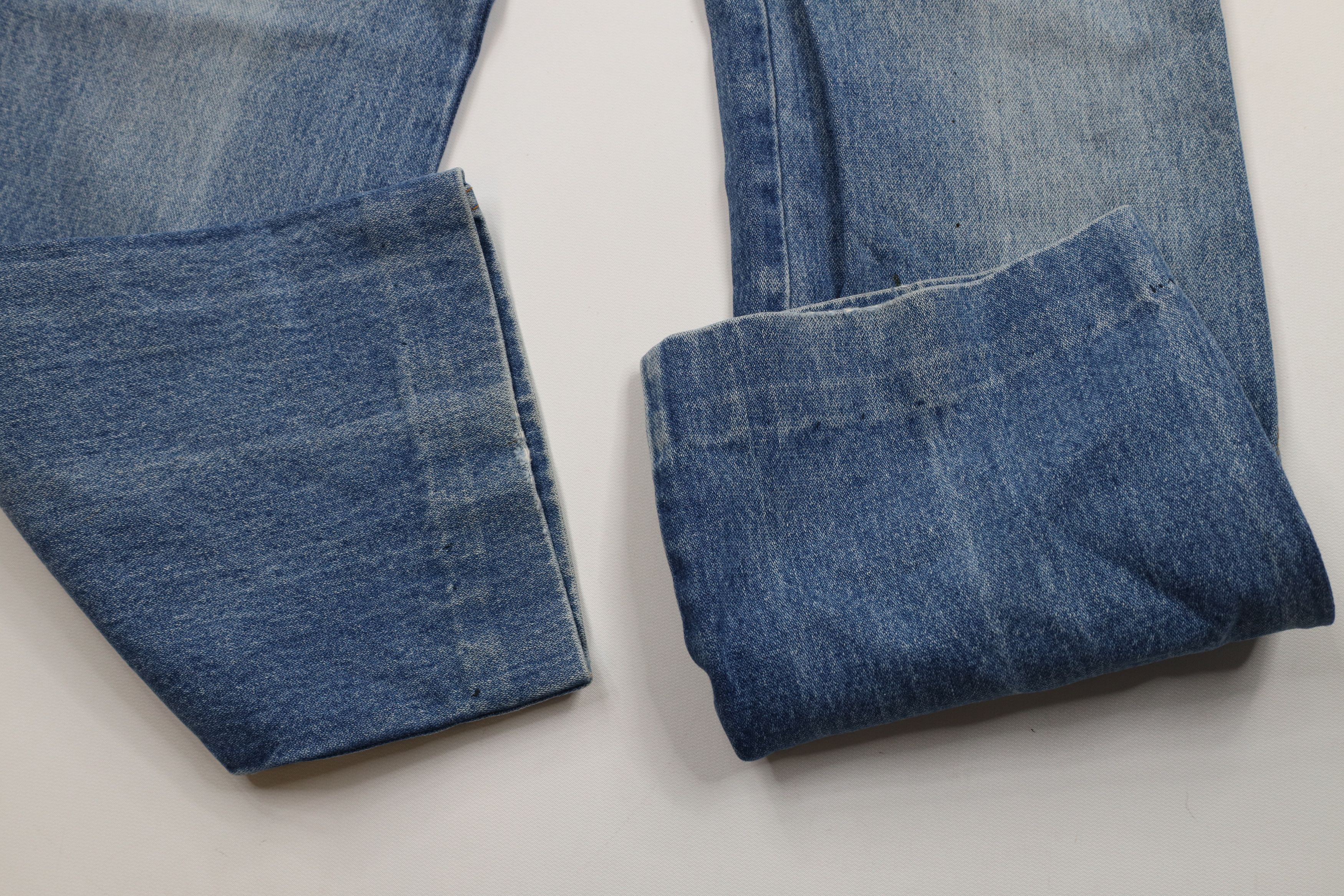 Vintage Vintage 90s Streetwear Faded Flared Denim Jeans Blue Cotton Size 28" / US 6 / IT 42 - 7 Thumbnail