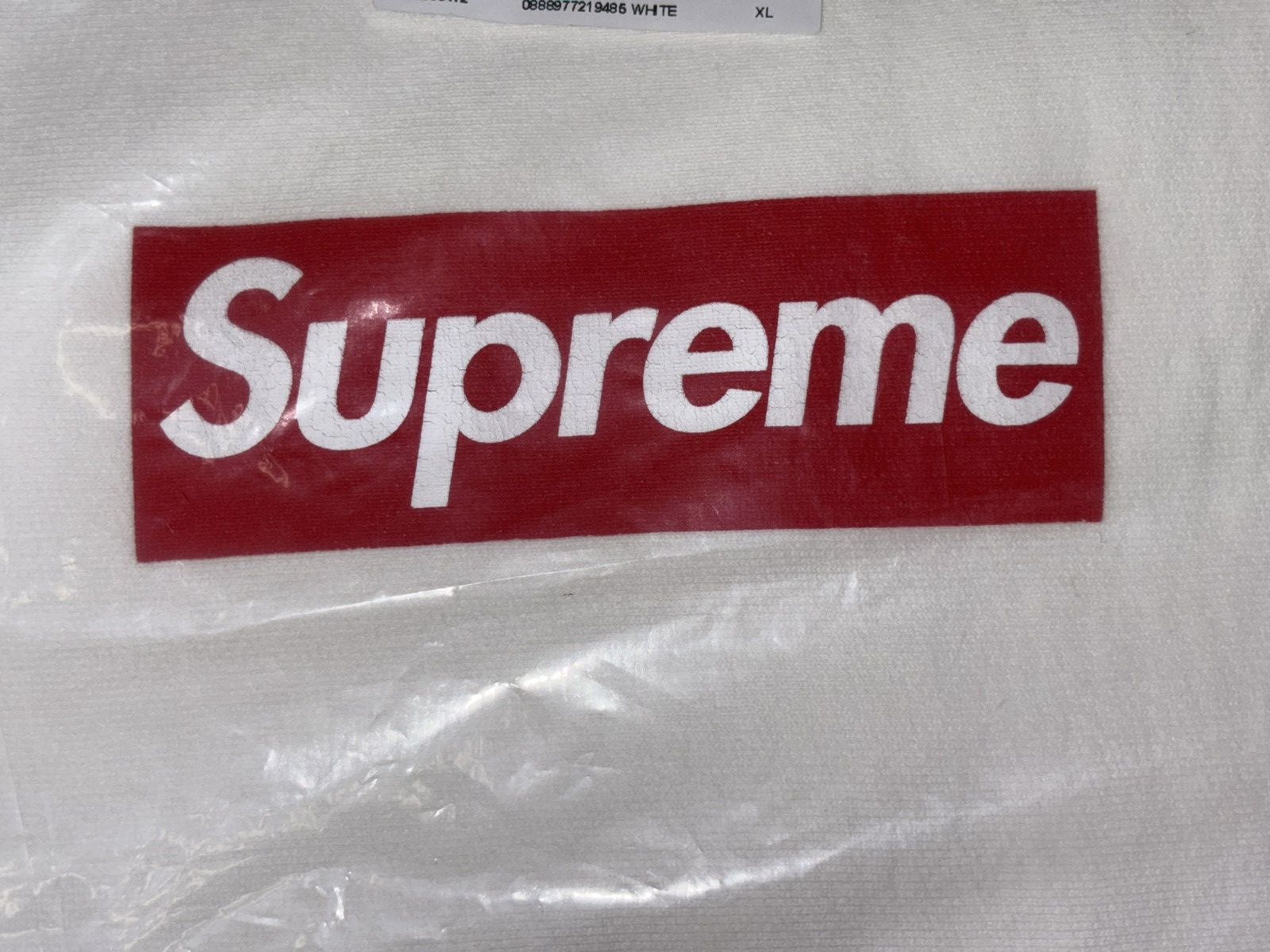 Supreme SUPREME Washed Box Logo Crewneck White X-Large SS25SW2 BNIB Size US XL / EU 56 / 4 - 5 Thumbnail