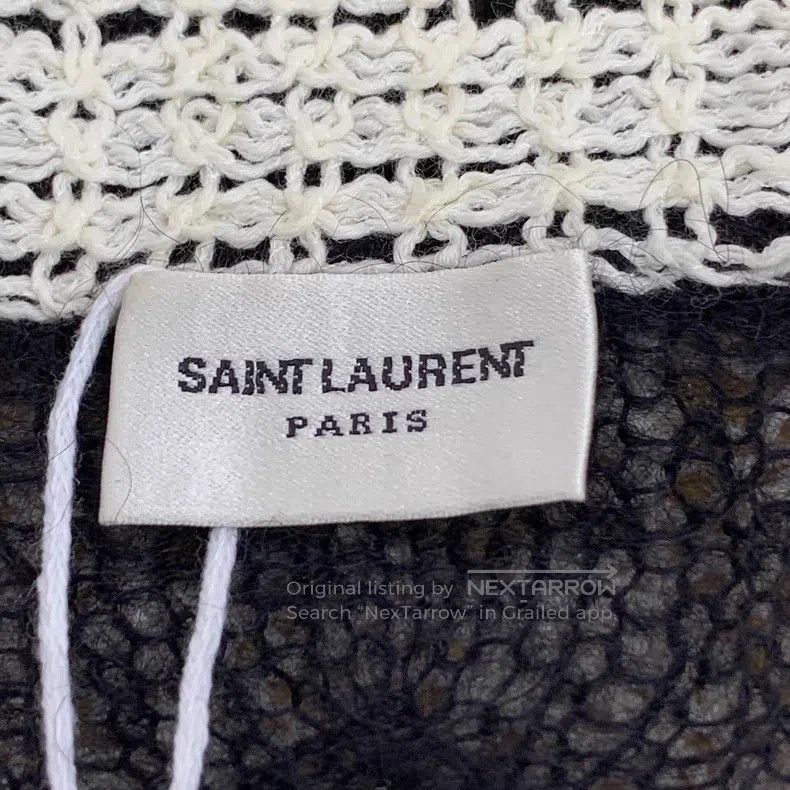 Saint Laurent Paris Saint Laurent Paris Black Knit Shawl Collar Single Breaste Size L / US 10 / IT 46 - 5 Thumbnail
