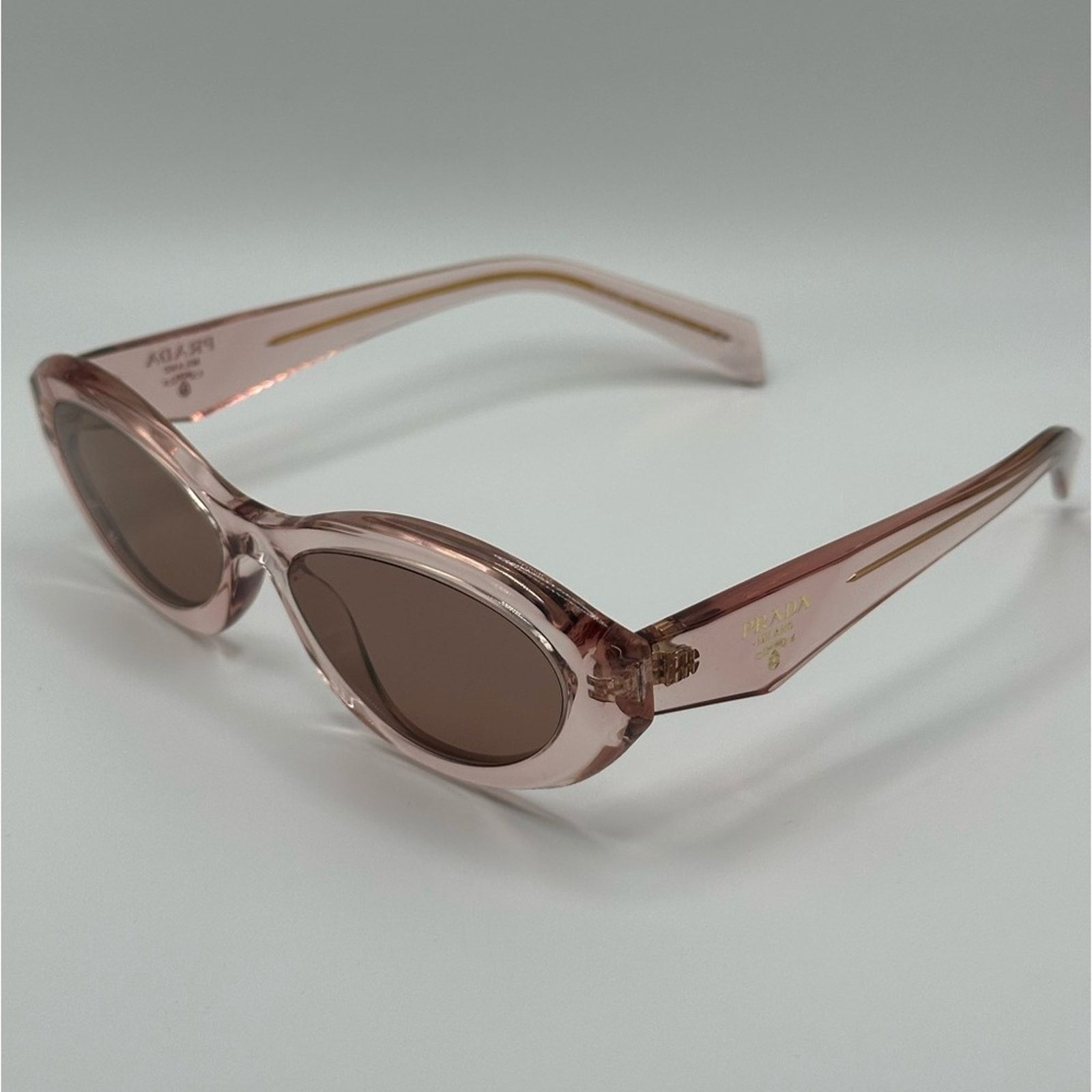 Prada NEW PRADA Symbol PR26ZS 19Q10D Transparent Peach/Light Brown Size ONE SIZE - 4 Thumbnail