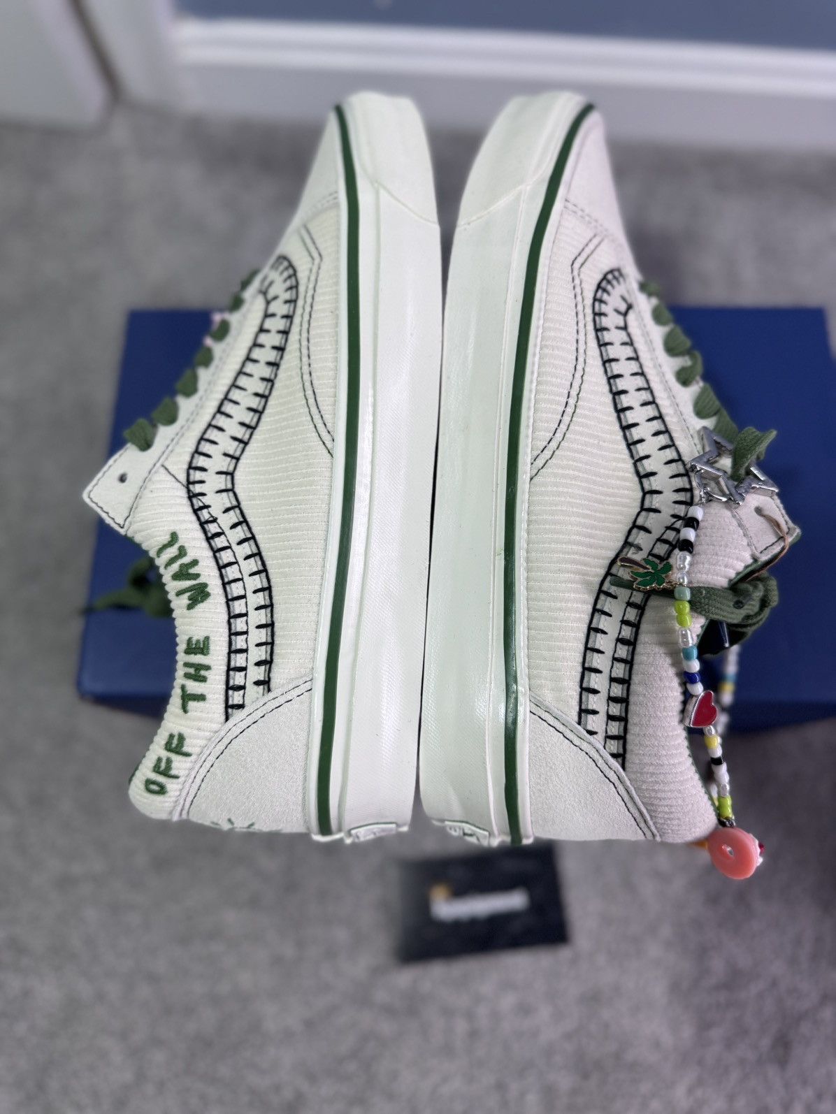 Vans Vans Cocona Hiraki LX Old Skool Cream Green Charms 10.5 DS Size US 10.5 / EU 43-44 - 6 Thumbnail