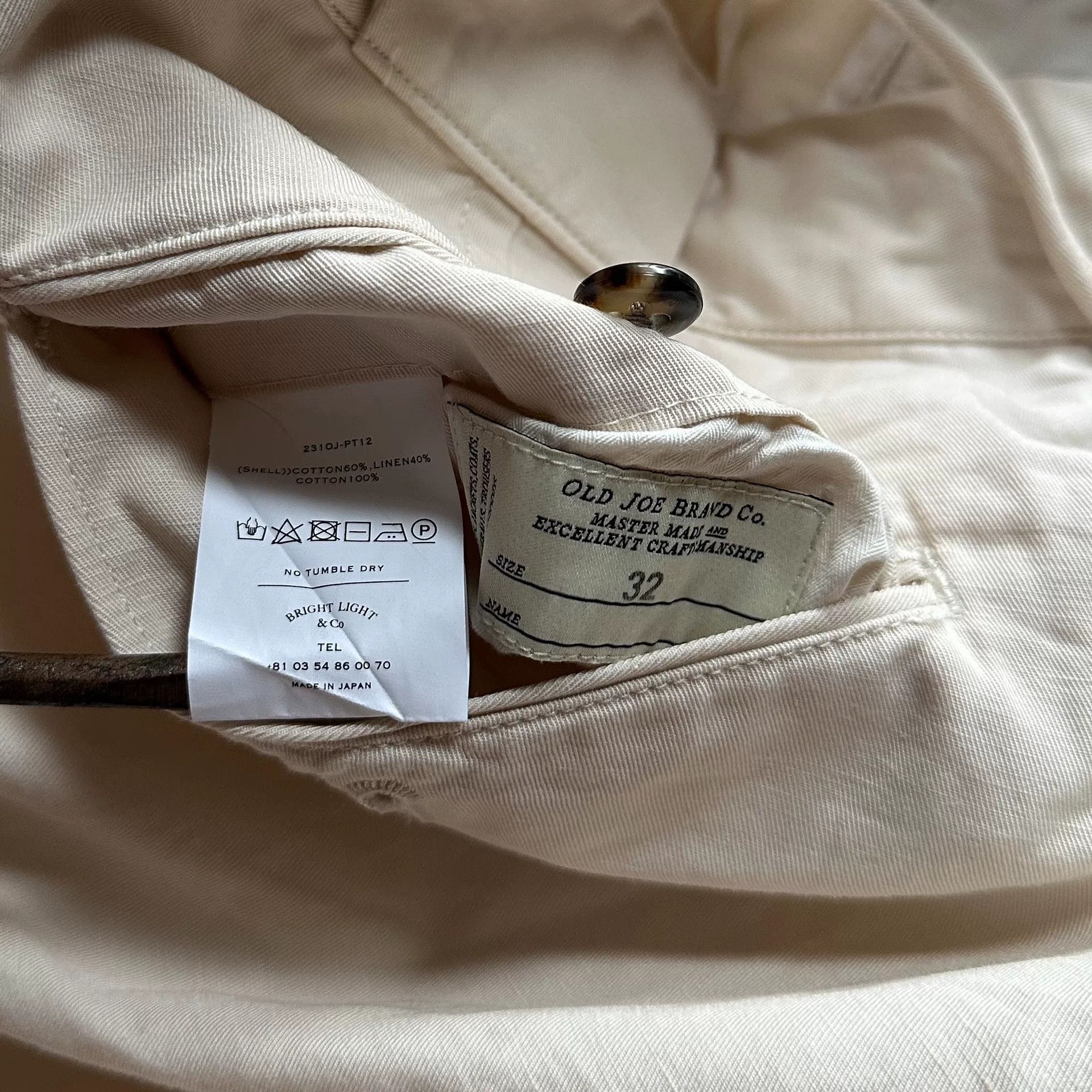 Old Joe OLD JOE Cotton Linen White Pants Size US 32 / EU 48 - 6 Thumbnail