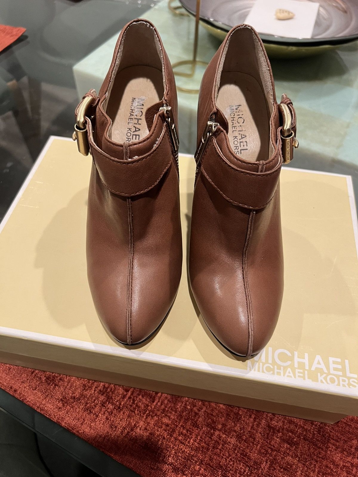 Michael Kors Michael Kors Anna Belle Bootie, Leather Buckle Ankle Boots Size US 6 / IT 36 - 1 Thumbnail