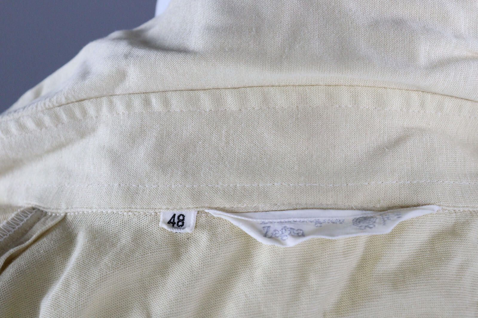 Ermenegildo Zegna Vintage Men Zegna Classic Ivory Summer Shirt Size 48 Size US M / EU 48-50 / 2 - 9 Thumbnail