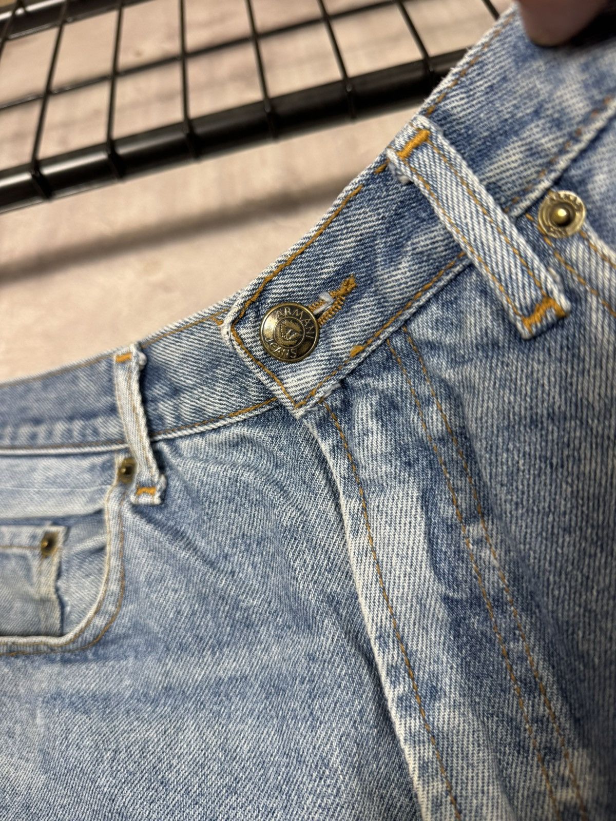 Vintage Vintage 90s Armani Jeans Fade Denim Pants Size US 32 / EU 48 - 7 Thumbnail