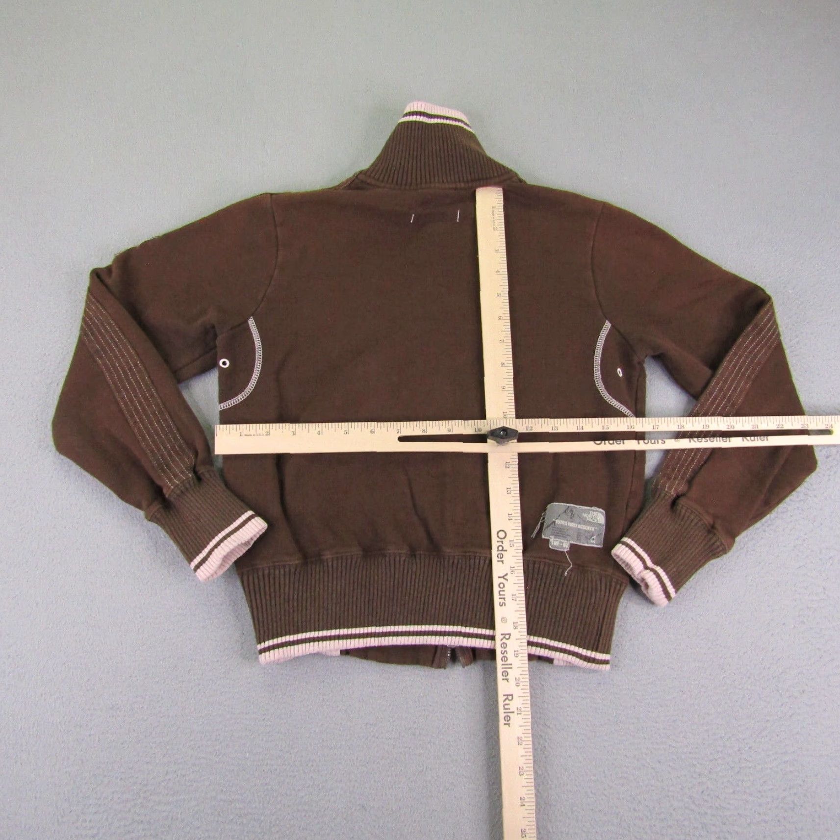 The North Face VINTAGE The North Face Jacket Womens Small Brown Zip Up California Grizzly Bear Flag Sweater Size S / US 4 / IT 40 - 5 Thumbnail
