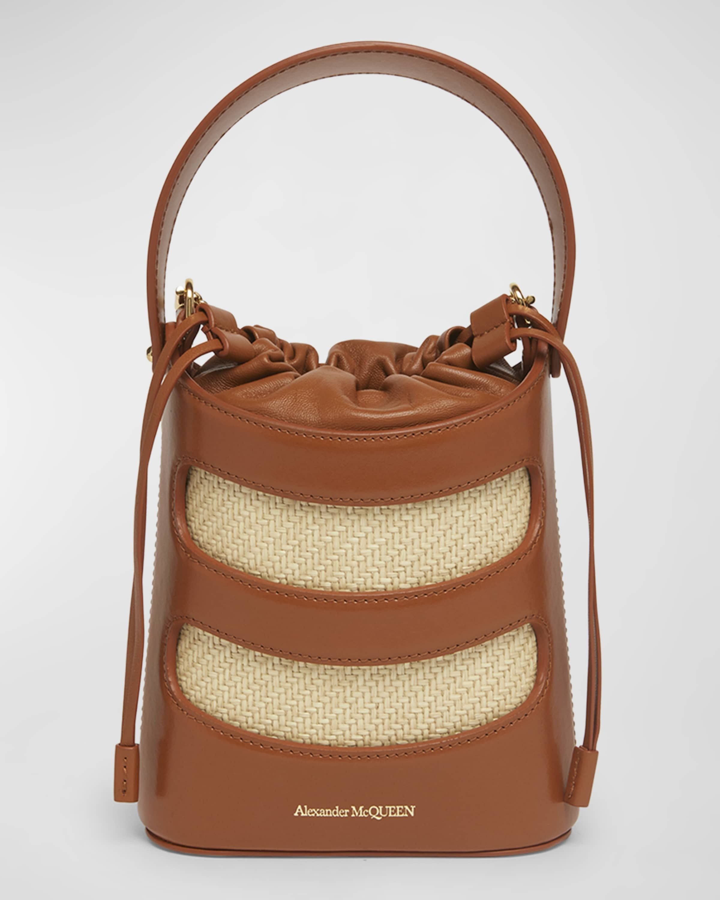 Alexander McQueen o1w1db10925 Size: OS/The Rise Mini Bucket in Brown/Beige Size ONE SIZE - 1 Thumbnail