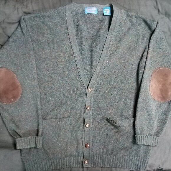 Pendleton × Vintage Vintage Pendleton Wool Cardigan Sweater Elbow Pads Size US L / EU 52-54 / 3 - 1 Thumbnail