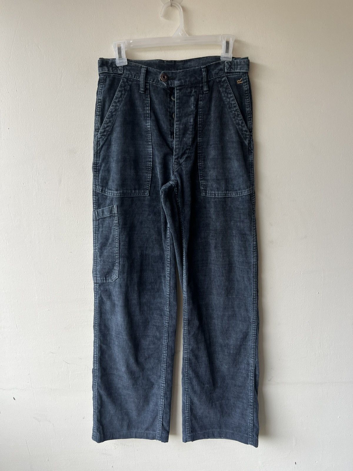 45rpm 2000s 45rpm Japan Fade Corduroy Blue Black Fatigue Pant Size US 28 / EU 44 - 2 Thumbnail