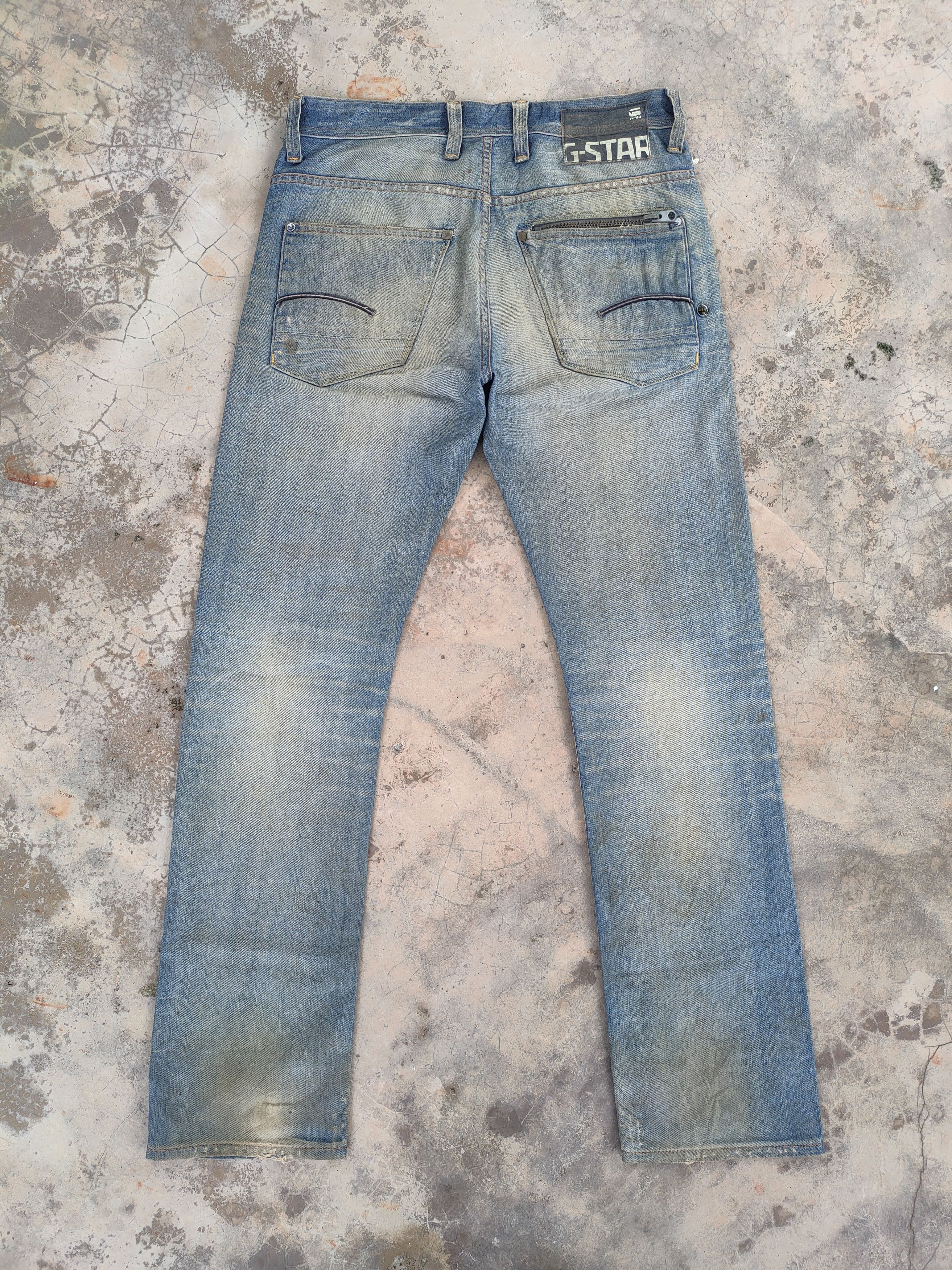 G-Star VINTAGE GSTAR RUSTY DISTRESSED JEAN DENIM PANTS Size US 33 - 8 Thumbnail