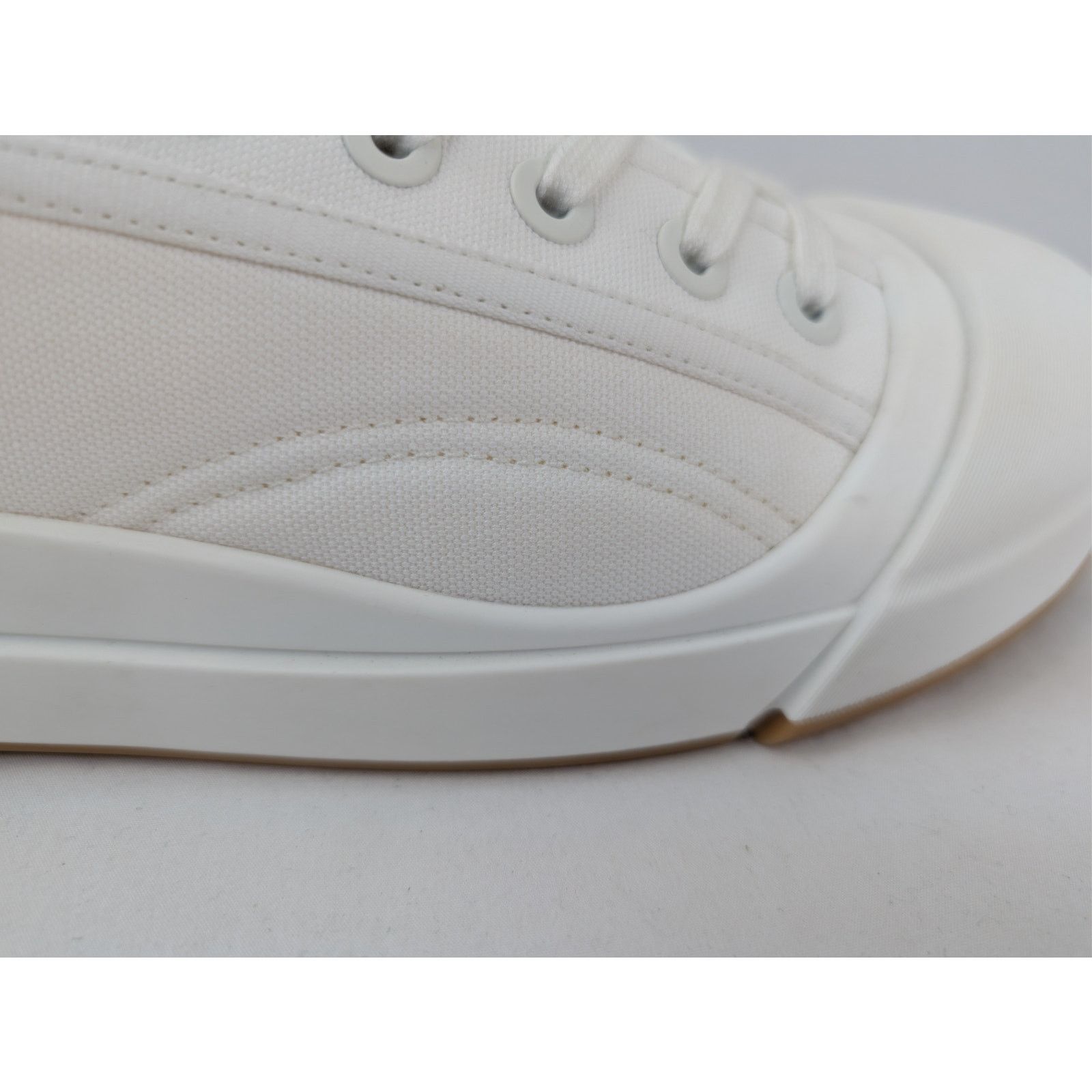 Bottega Veneta o1rshd1 Canvas Vulcan Low top Sneaker in Optic White Size US 12 / EU 45 - 5 Thumbnail