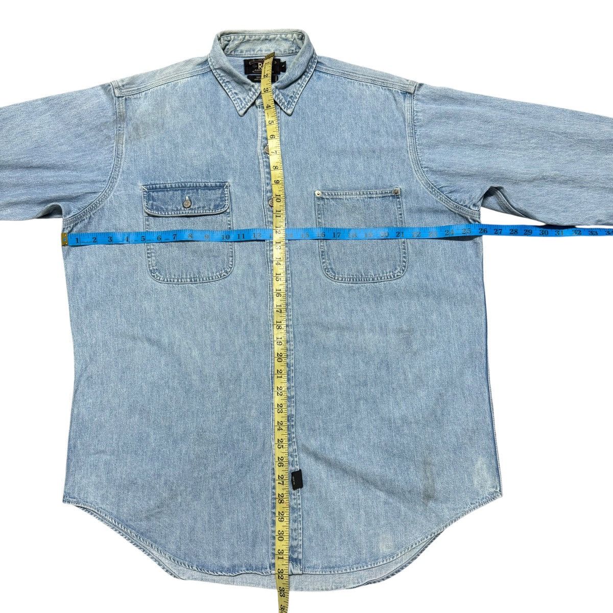 RRL Ralph Lauren Vintage RRL Ralph Lauren Denim Shirt Oversized Faded Size US L / EU 52-54 / 3 - 18 Thumbnail