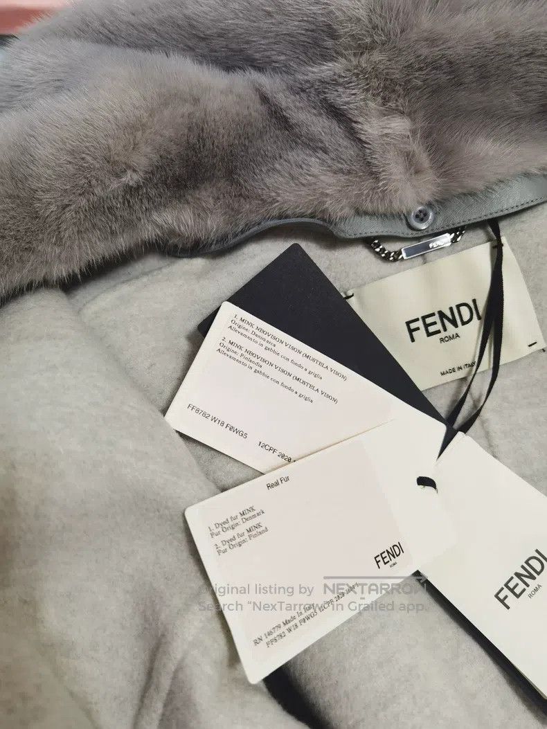 Fendi Fendi Genuine Cashmere Fur Collar Coat Size S / US 4 / IT 40 - 6 Thumbnail