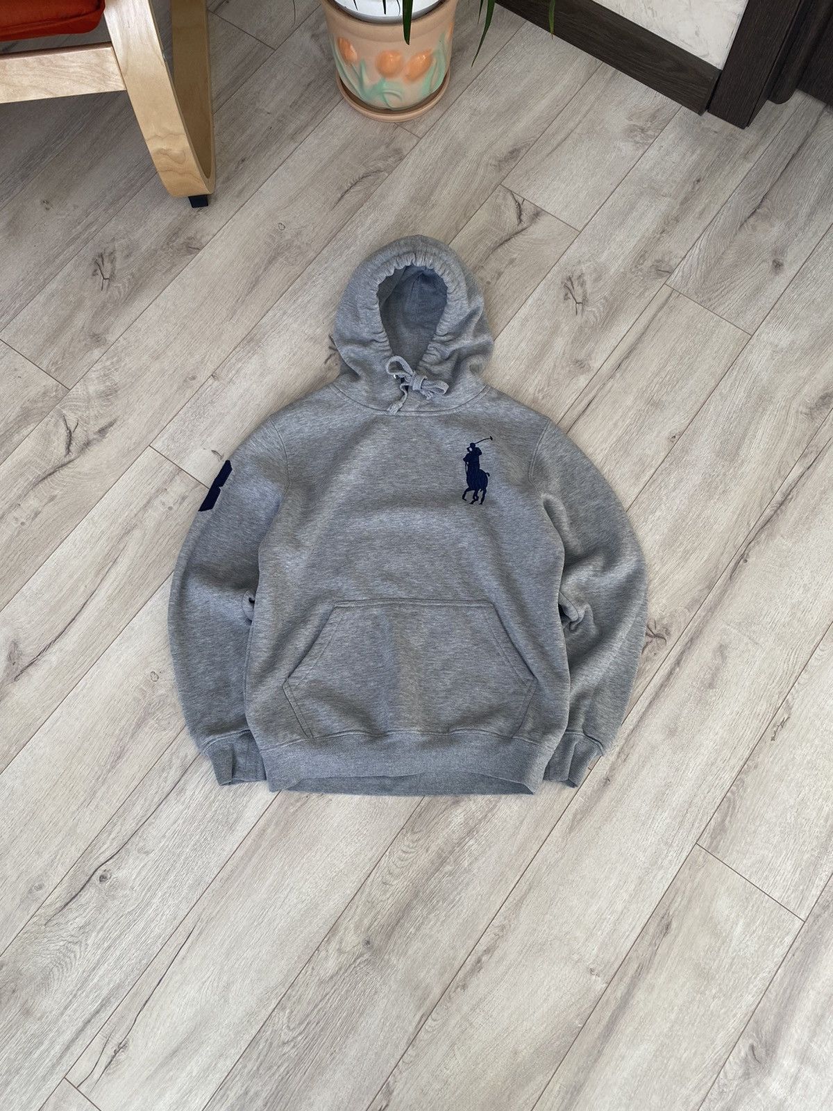 Polo Ralph Lauren Polo Ralph Lauren Vintage Hoodie Baggy 3 Big Pony Gray Size US S / EU 44-46 / 1 - 1 Thumbnail