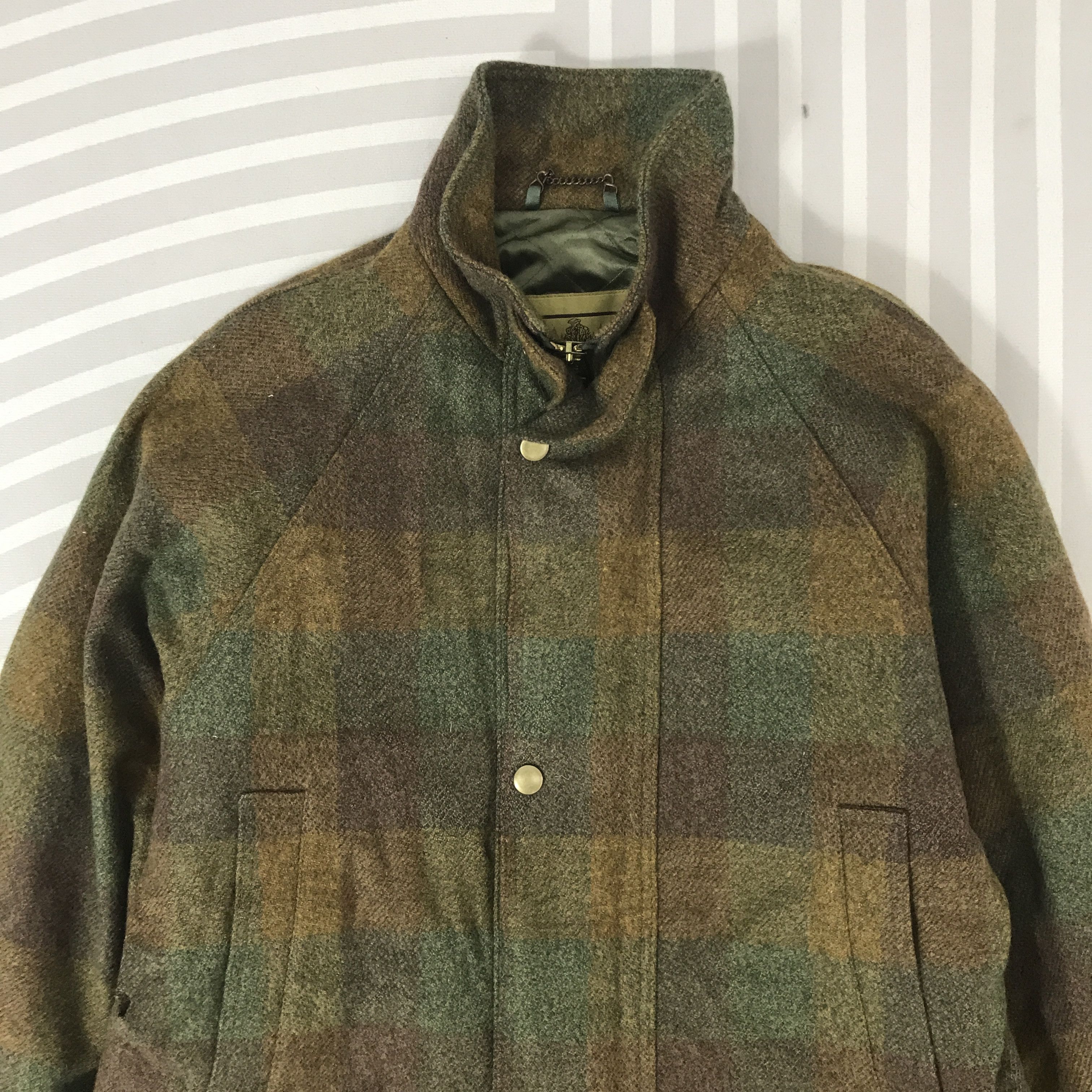 Paul Stuart Vintage Paul Stuart Wool Tartan zipper Jacket Size US S / EU 44-46 / 1 - 2 Thumbnail