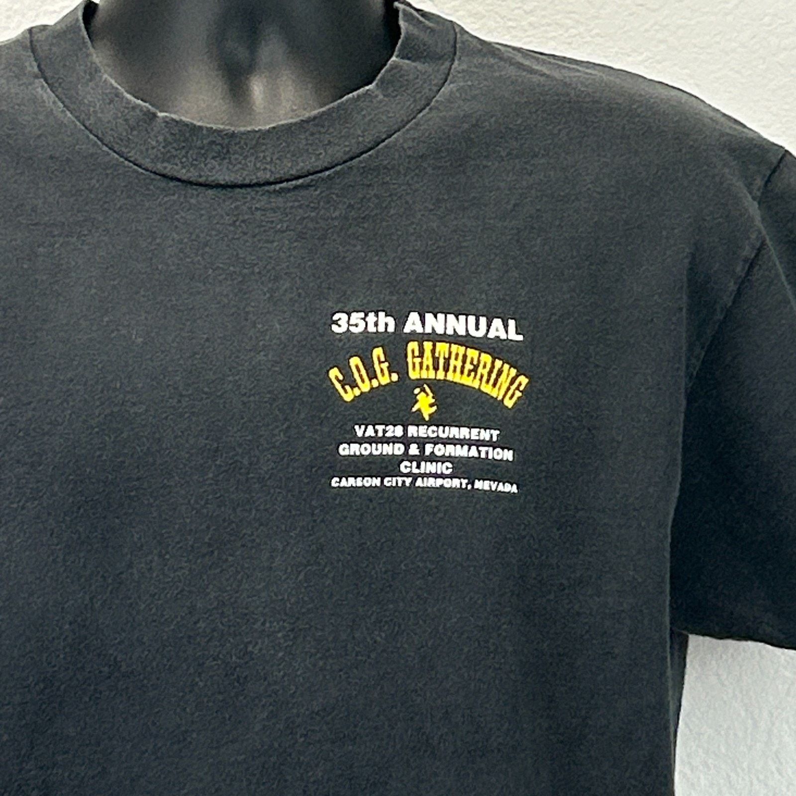 Hanes Vintage 90s COG T-28 Warbird Fly In T Shirt L Large Size US L / EU 52-54 / 3 - 4 Thumbnail