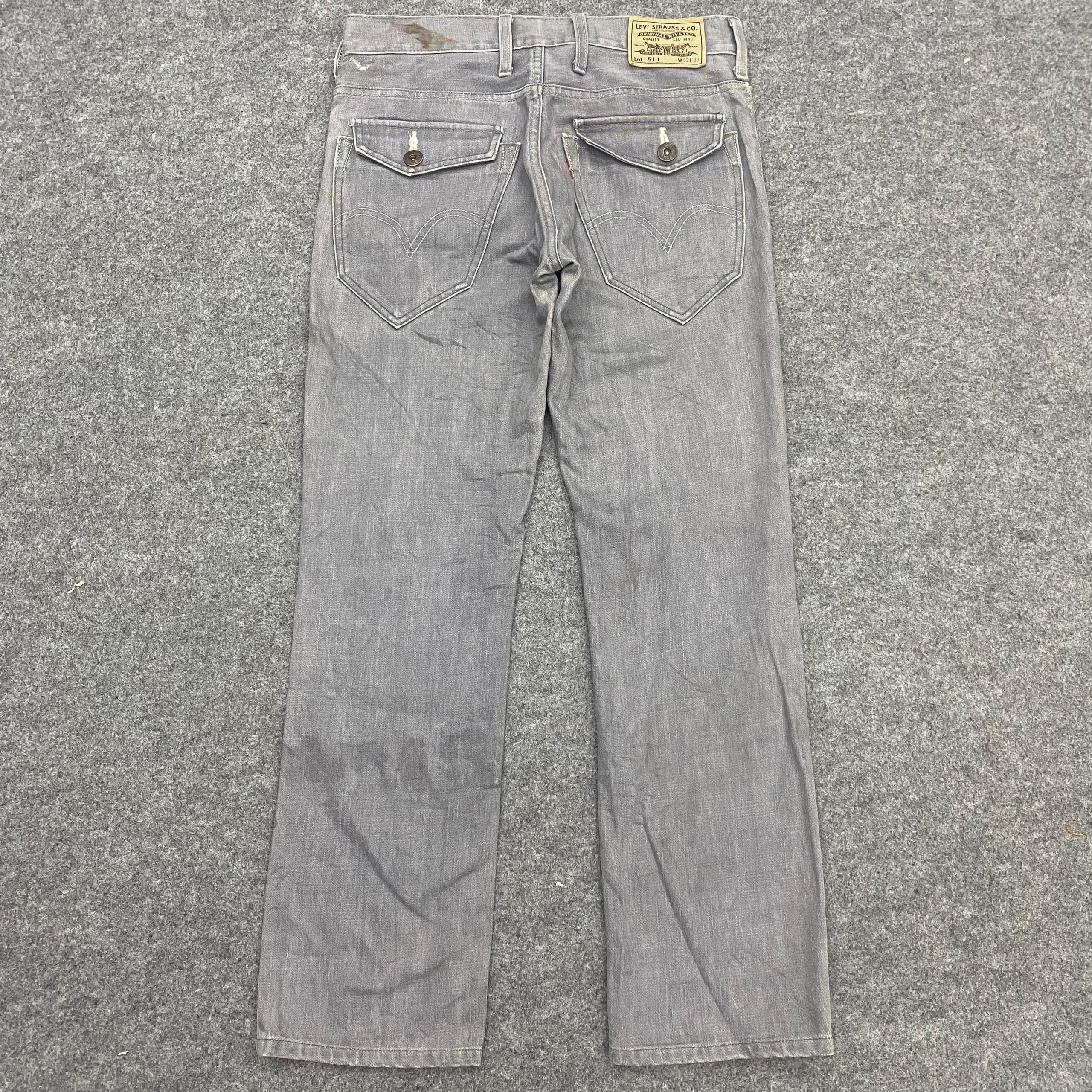 Levi's 💥Best Offer💥Vintage Levis 511 Slim Distressed Denim Size US 32 / EU 48 - 3 Thumbnail