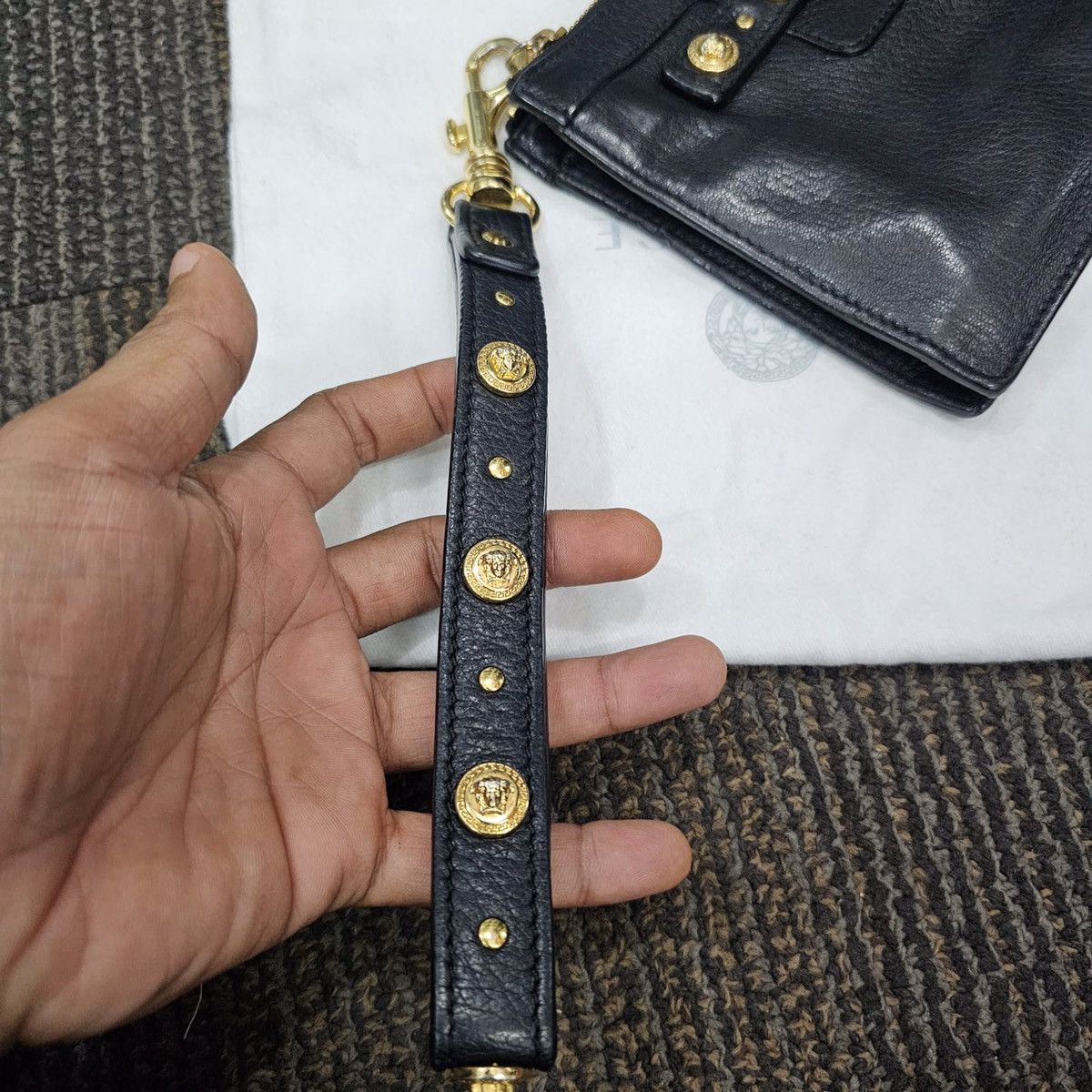Versace Versace leather Medusa black clutch wristlet wallet Size ONE SIZE - 3 Thumbnail