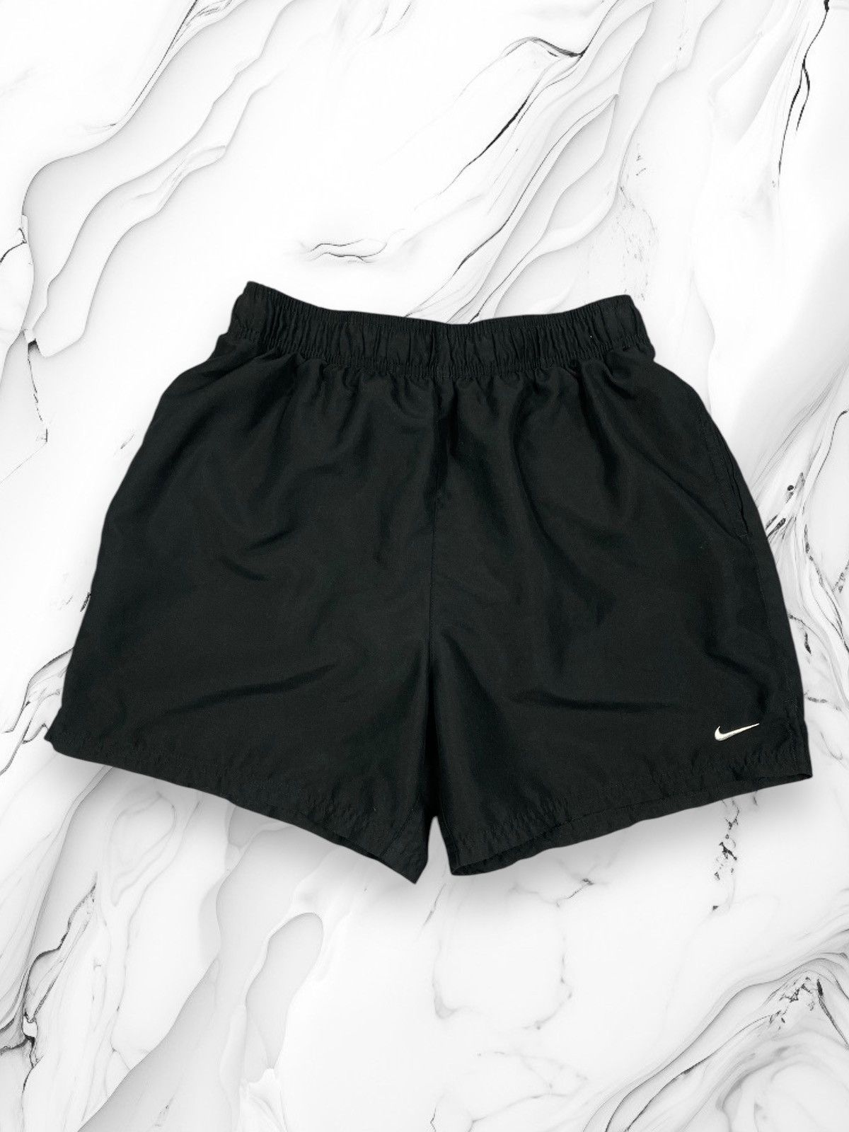 Nike × Vintage Vintage Nike Drill Y2K Black Shorts Size US 31 - 1 Thumbnail