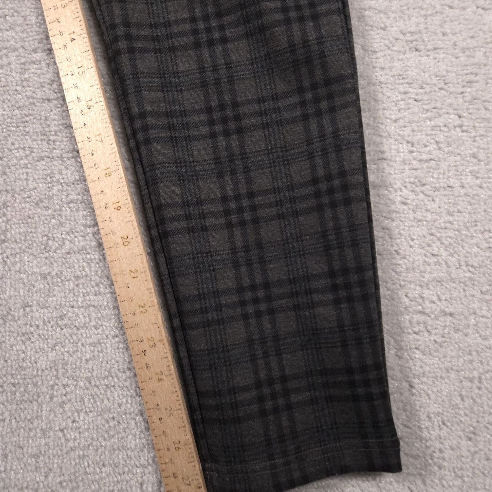 Calvin Klein Calvin Klein Dress Pants Womens 12 Gray Plaid Skinny Pull On Stretch Work Career Size 34" / US 12 / IT 48 - 7 Thumbnail
