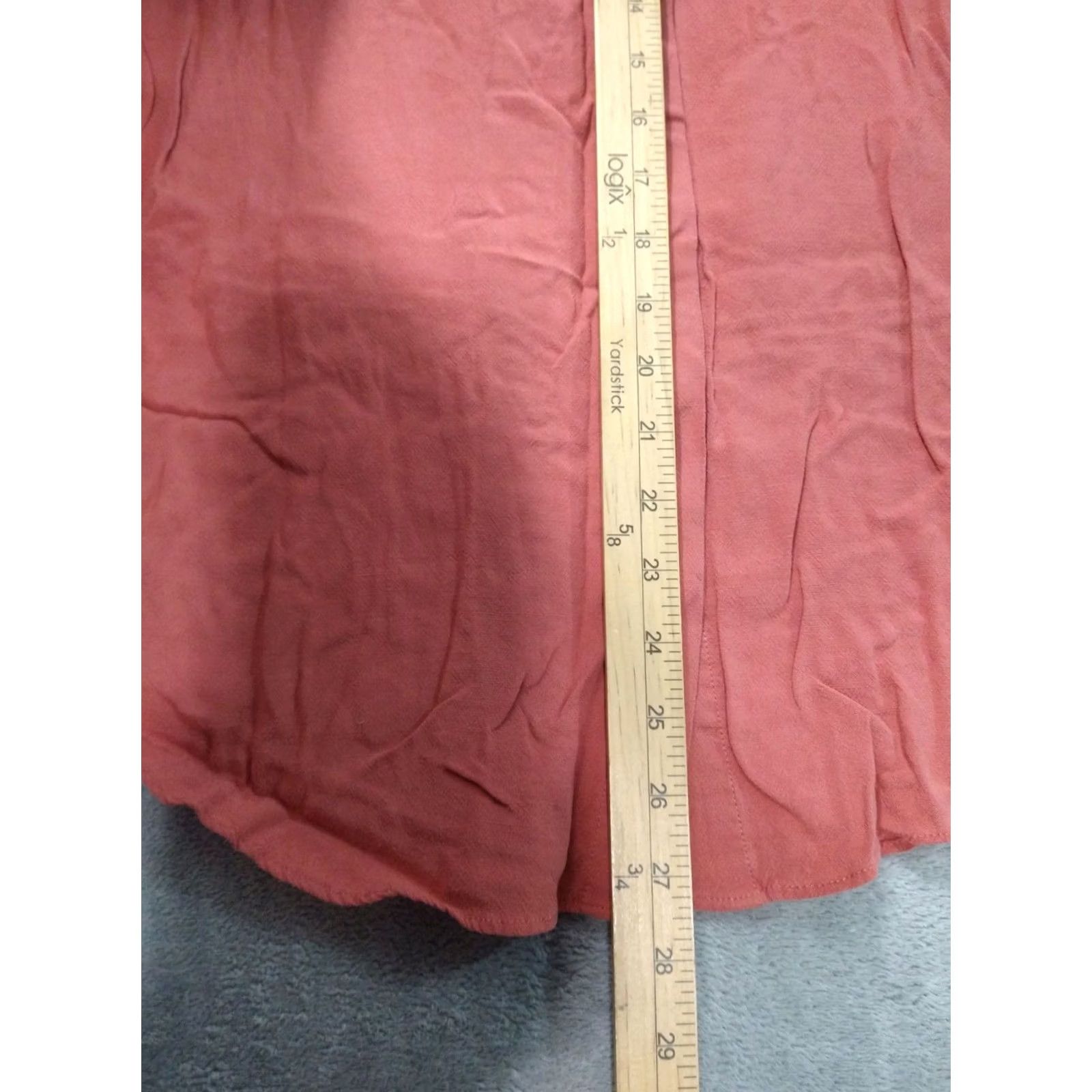 Soft Surroundings Soft Surroundings Shirt Womens Large Pink Button Up Roll Tab Beachy Coastal Top Size L / US 10 / IT 46 - 3 Thumbnail