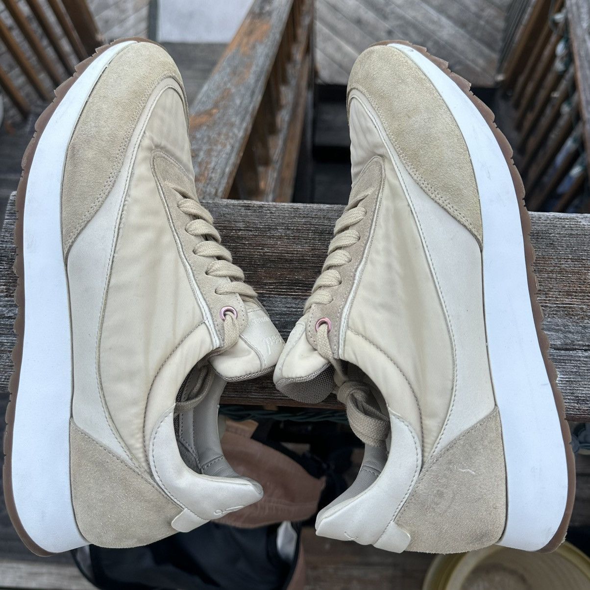 Good Man Brand GOOD MAN BRAND Triumph Trainer Sneaker Cream Size US 9 / EU 42 - 10 Thumbnail