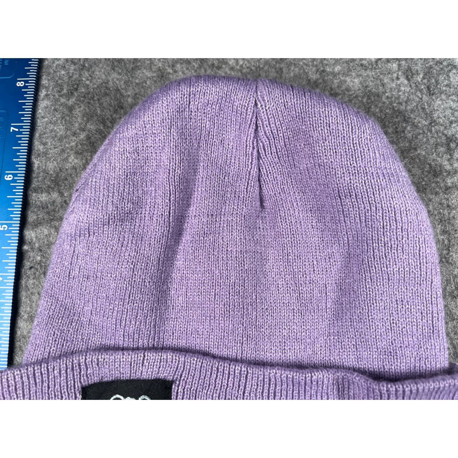 Logo 7 Unbranded Hat Women One Size Purple 100% Acrylic Knit Ski Beanie Toque Melted Bear Logo Size ONE SIZE - 3 Thumbnail