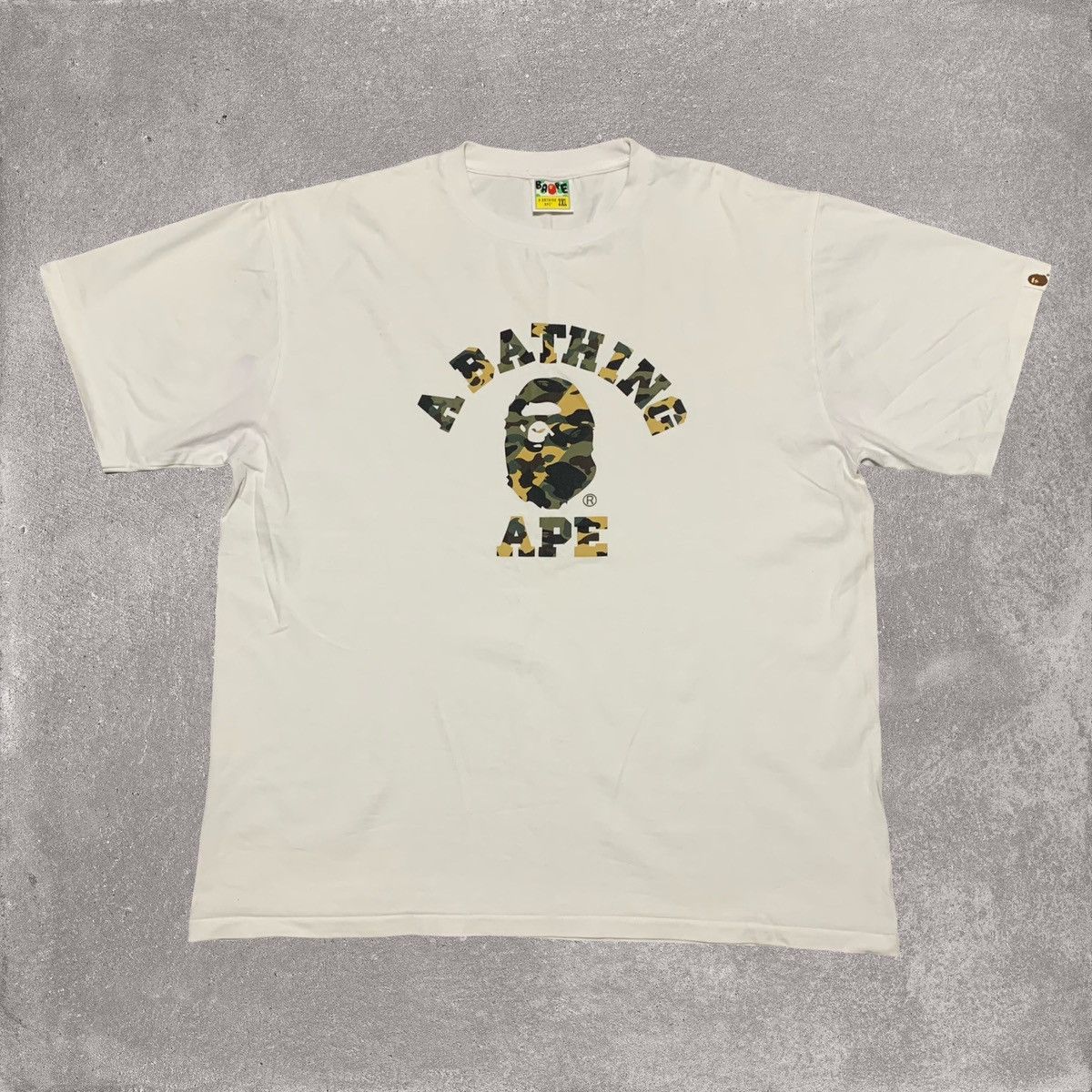 Bape Bape 2XL College Camo White Tee A Bathing Ape XXL | Grailed