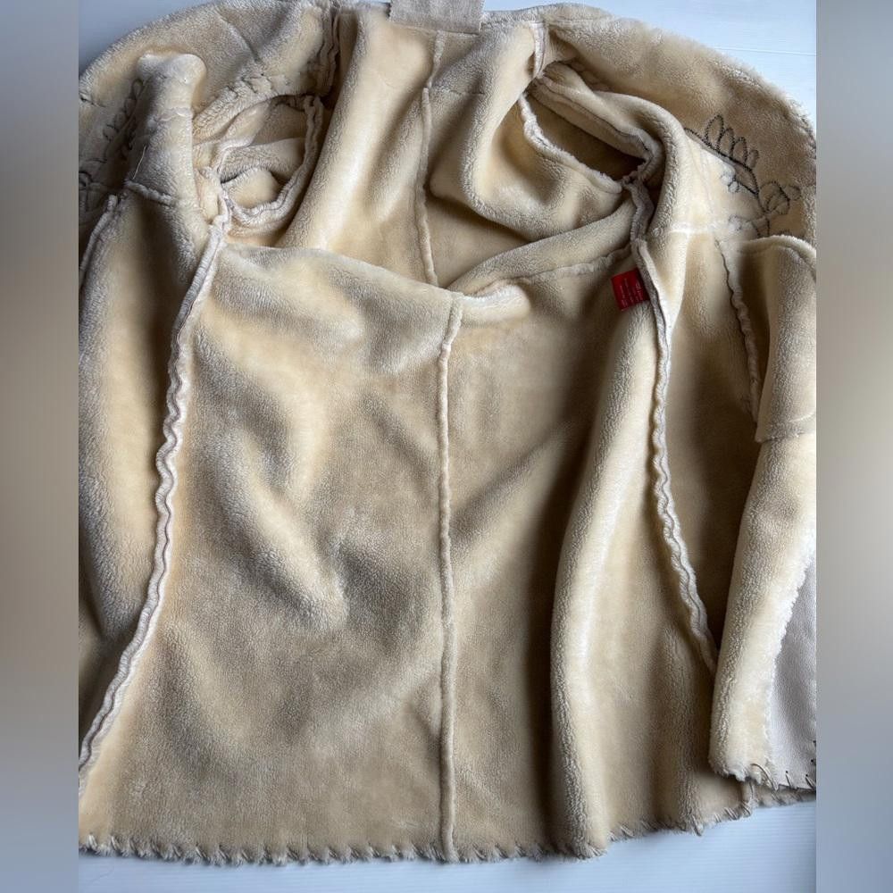 Designer Y2K Afghan Long Faux Suede Embroidered Coat Size S / US 4 / IT 40 - 7 Thumbnail