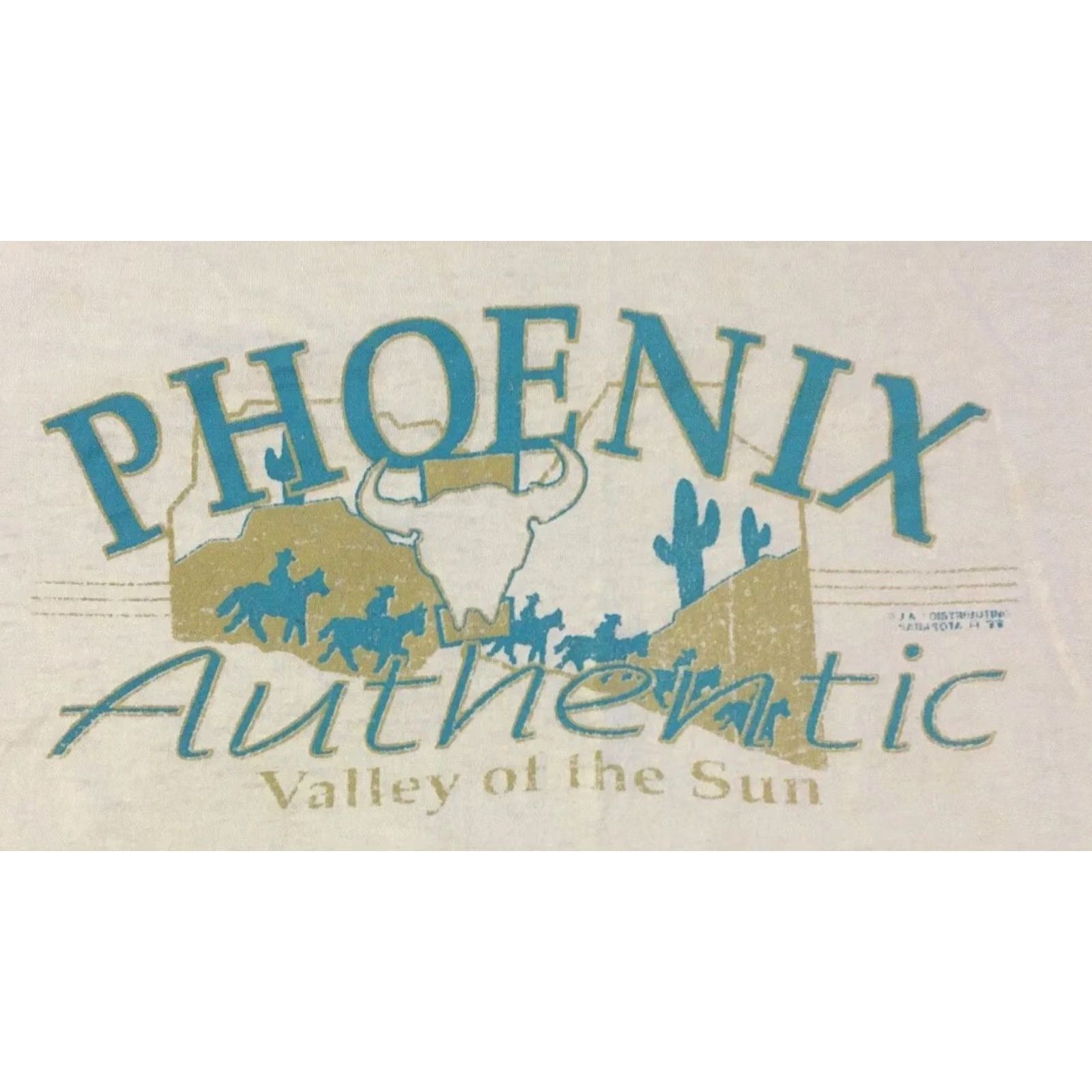 Vintage VINTAGE Phoenix Arizona Faded Distressed Shirt S White Sun 90s Grunge Biker Rockabilly Desert USA Men's T-Shirt Size US S / EU 44-46 / 1 - 2 Thumbnail