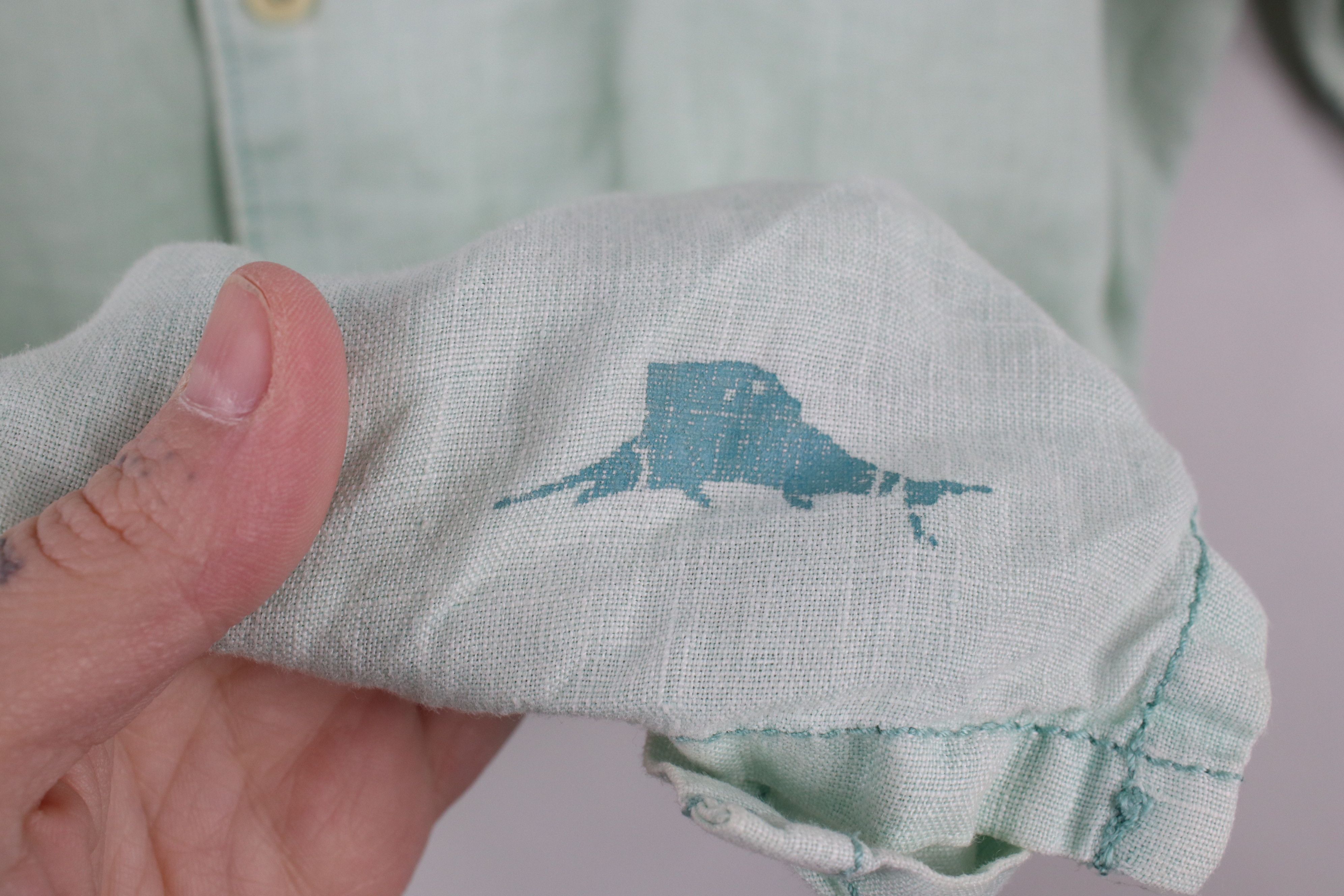 Tommy Bahama × Vintage Vintage Tommy Bahama Linen Beach Short Sleeve Button Shirt Size US L / EU 52-54 / 3 - 4 Thumbnail
