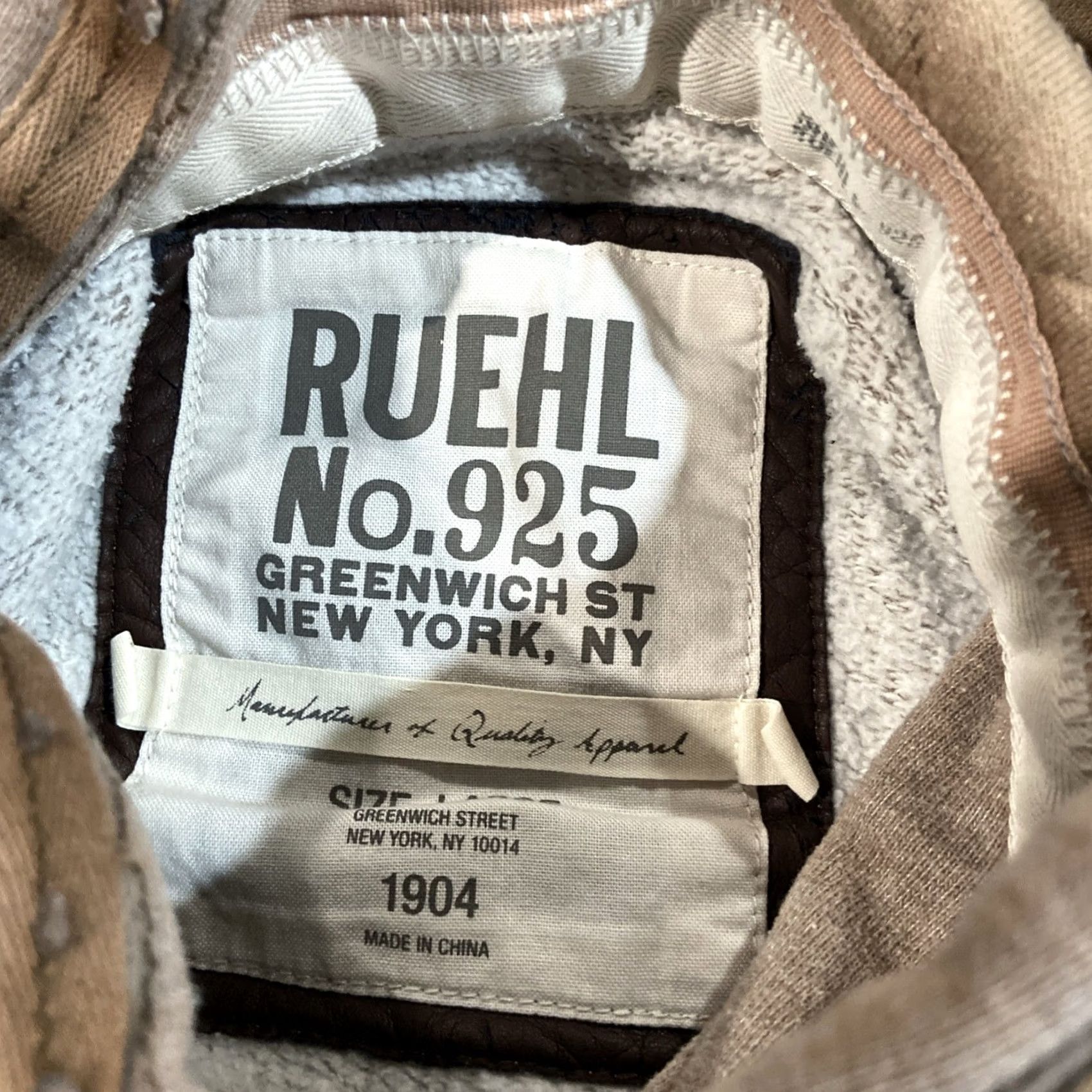 Vintage VINTAGE Ruehl Zip Up Blue Sweatshirt Hoodie Jacket L Women Brown Cotton 90s 2000s Basic Jacket Womens Labeled Zip-Up Size L / US 10 / IT 46 - 2 Thumbnail