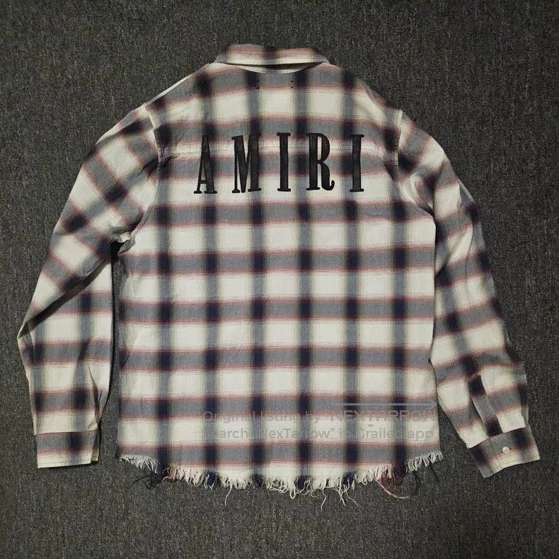 Amiri Amiri Plaid Shirt with Fringe Hem. Size US M / EU 48-50 / 2 - 4 Thumbnail