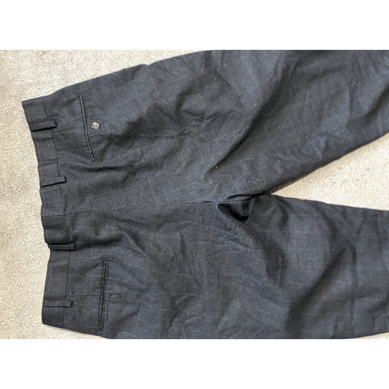 Ralph Lauren RALPH LAUREN Wool Stretch Pleated Dress Pants 36x32 Gray Plaid Dress Pants Mens XS? Size US 36 / EU 52 - 4 Thumbnail