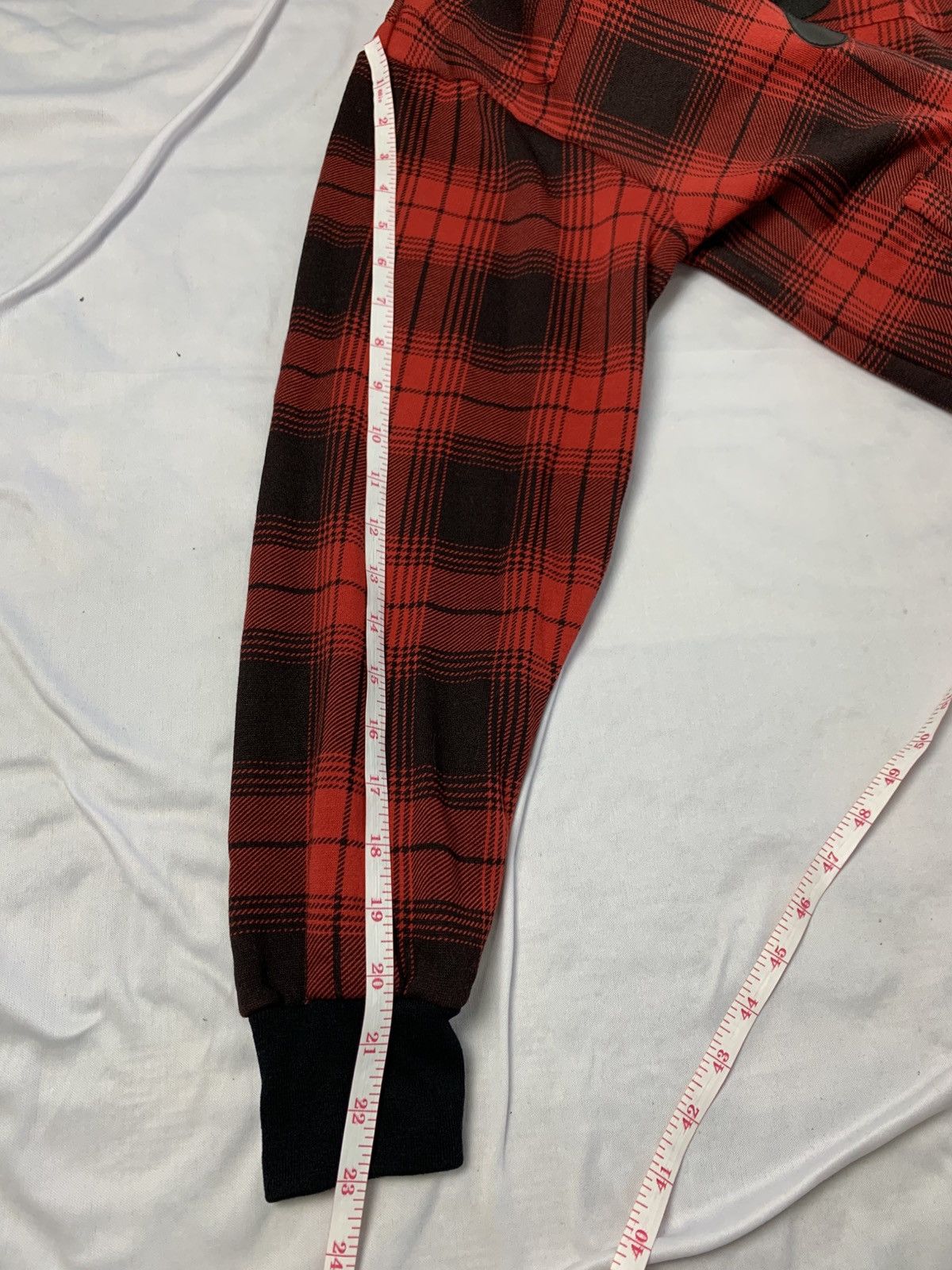 GOSTAR DE FUGA Fur hoodie tartan fireman punk grunge Size US M / EU 48-50 / 2 - 9 Thumbnail