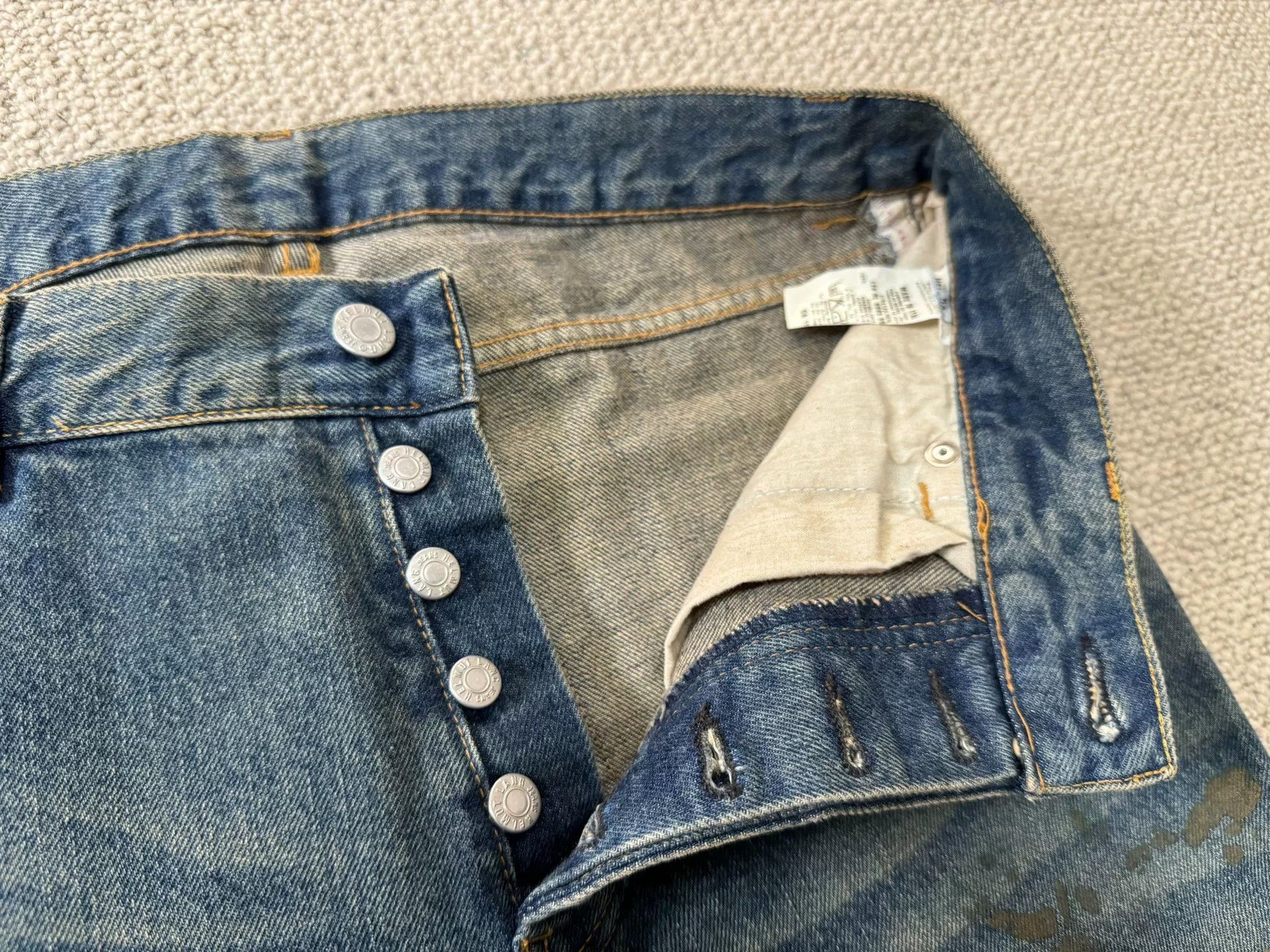 Helmut Lang helmut lang 1998 watercolor dyed jeans Size US 32 / EU 48 - 4 Thumbnail
