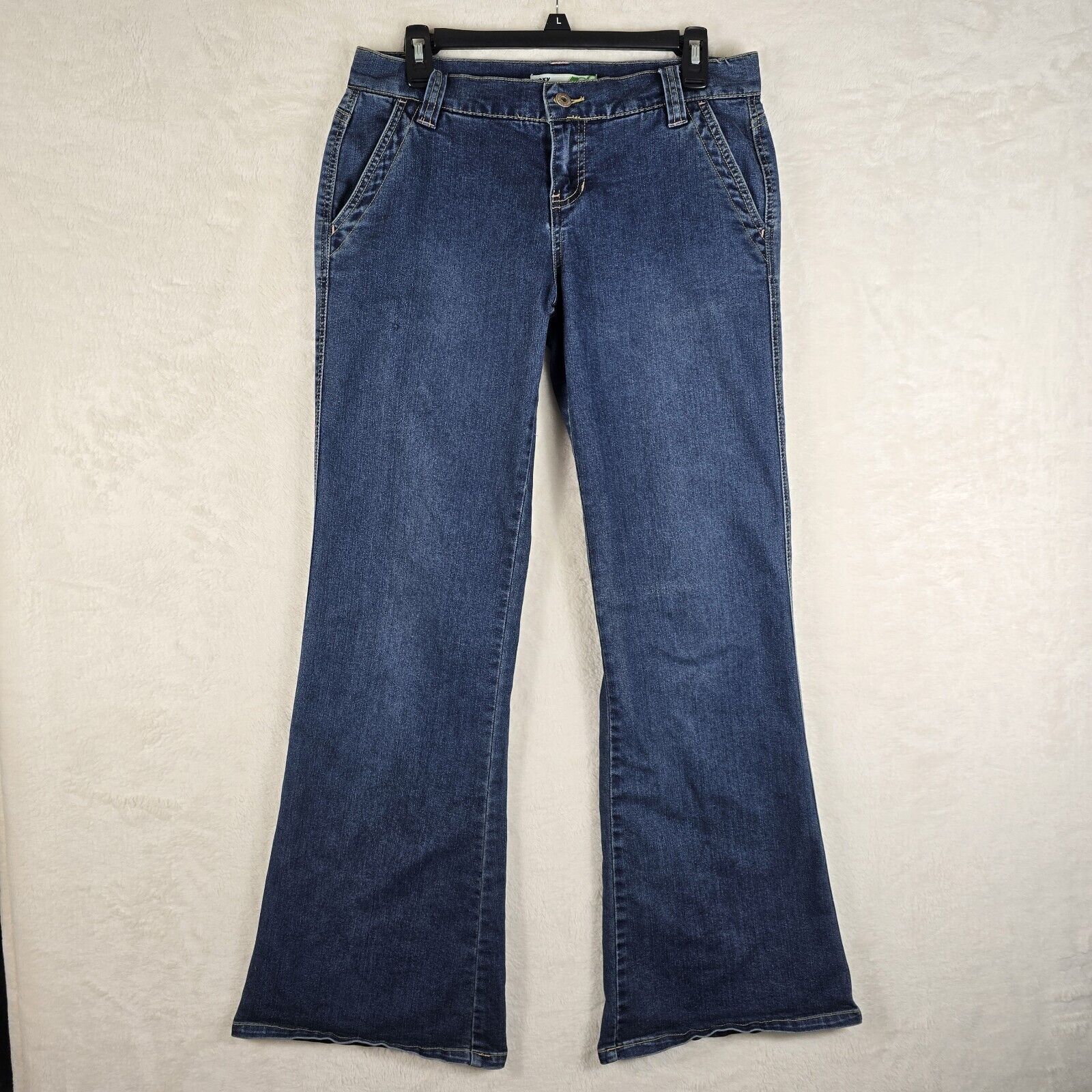 Other Vintage Roxy Jeans Flare Leg Embroidered Pockets Size 9 Y2K Size 32" / US 10 / IT 46 - 6 Thumbnail