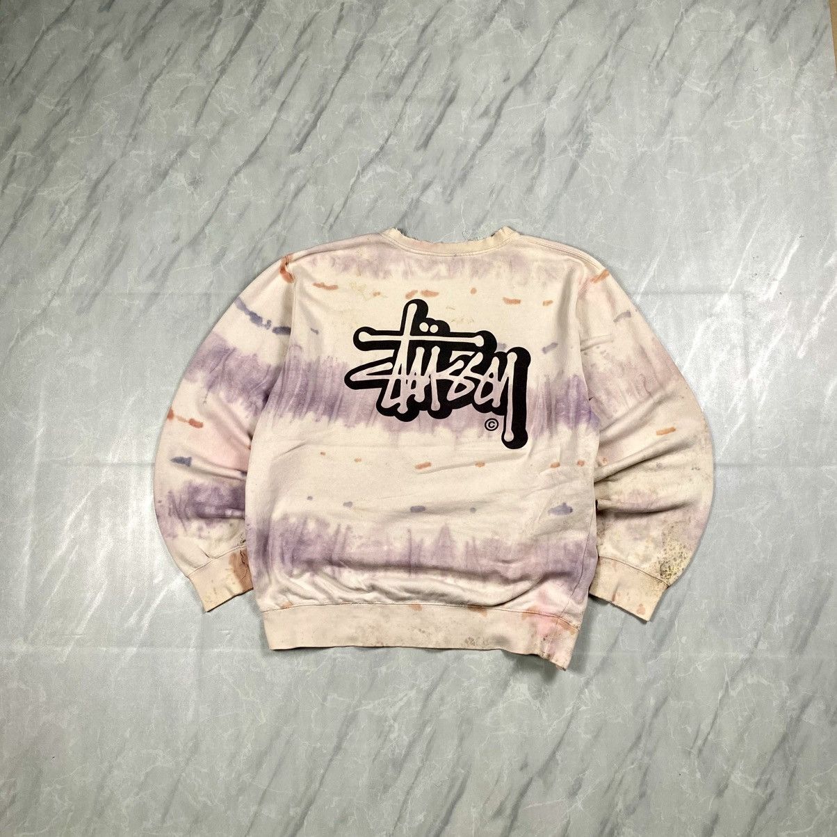 Stussy Vintage y2k Stussy Japan Tiedye Distressed Crewneck Size US L / EU 52-54 / 3 - 1 Thumbnail