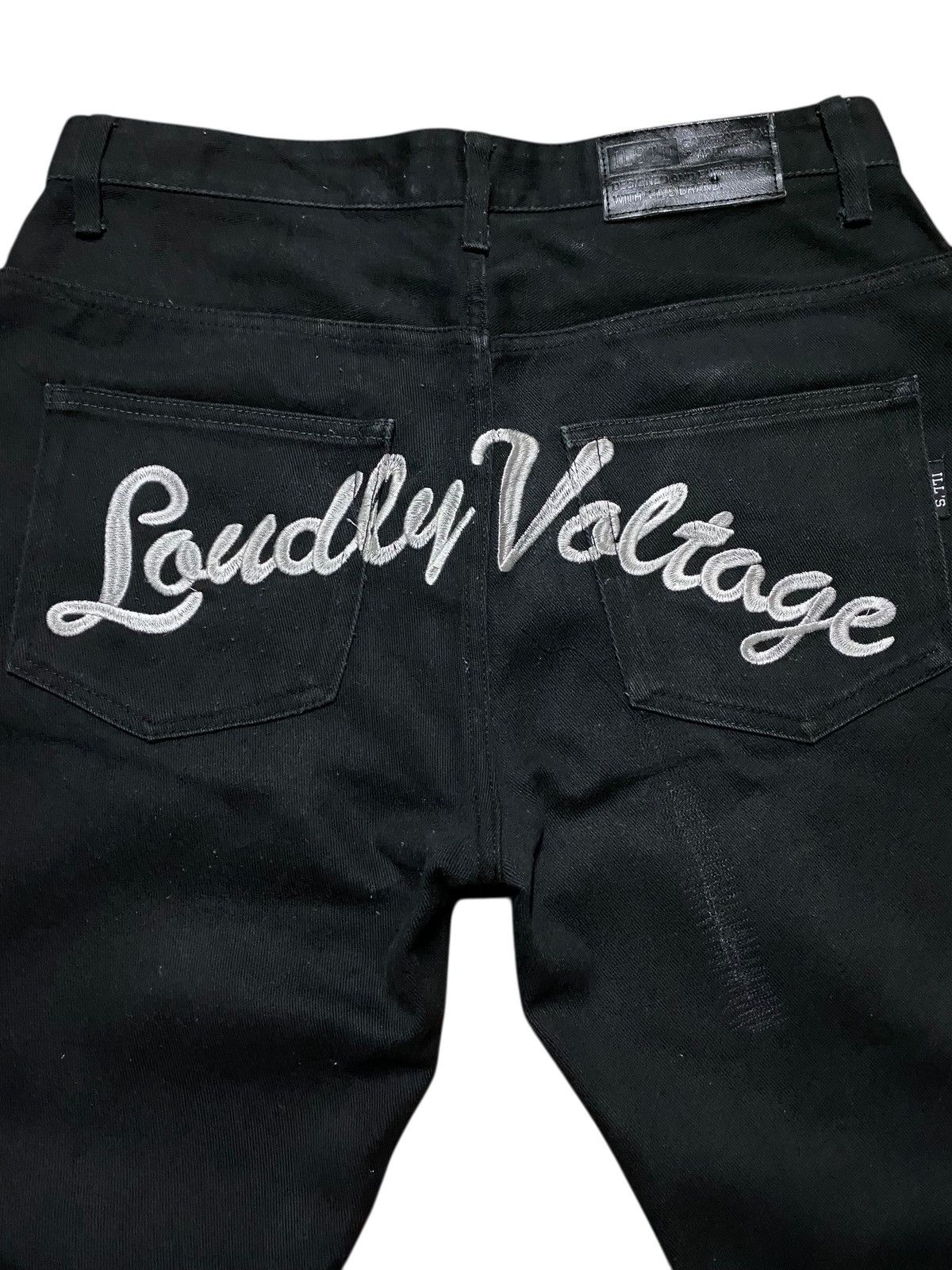 Japanese Brand ILL’S Japan Denim Loudly Voltage Embroidered Baggy Jeans Size US 34 / EU 50 - 16 Thumbnail