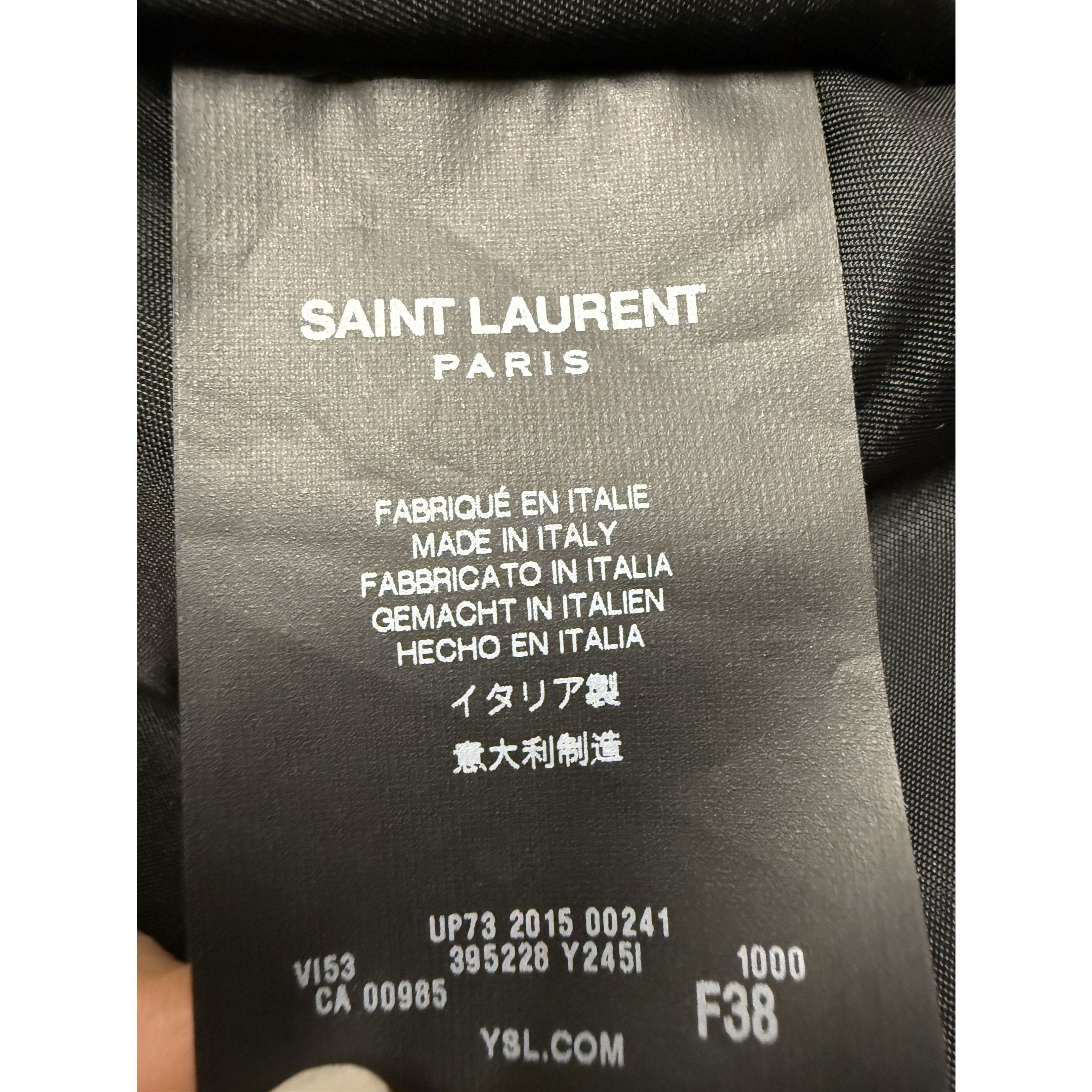 Saint Laurent Paris Saint Laurent Paris Womens Black Bomber Jacket F38 Size XS / US 0-2 / IT 36-38 - 2 Thumbnail