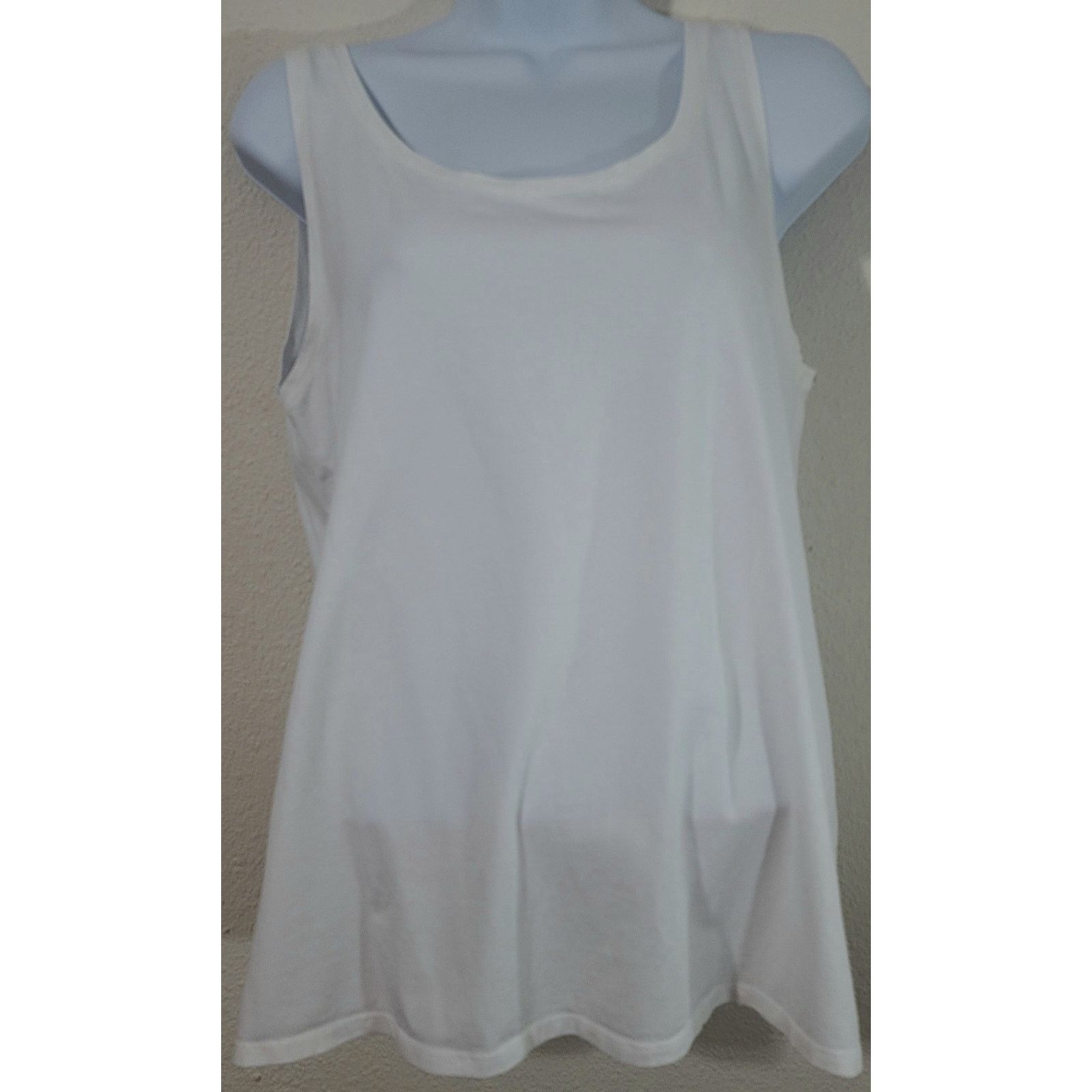 Other Purejill White Scoop Neck Tank Top Medium Sleeveless Size M / US 6-8 / IT 42-44 - 1 Thumbnail