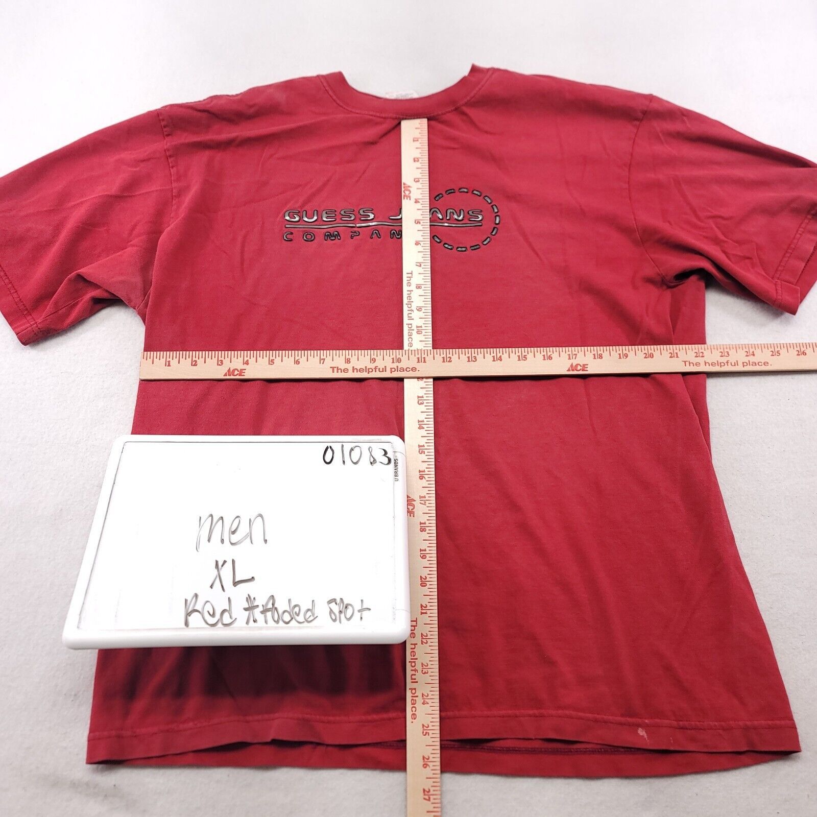 Guess Guess Casual Graphic T Shirt Mens Size Extra Large XL Red Size US XL / EU 56 / 4 - 7 Thumbnail