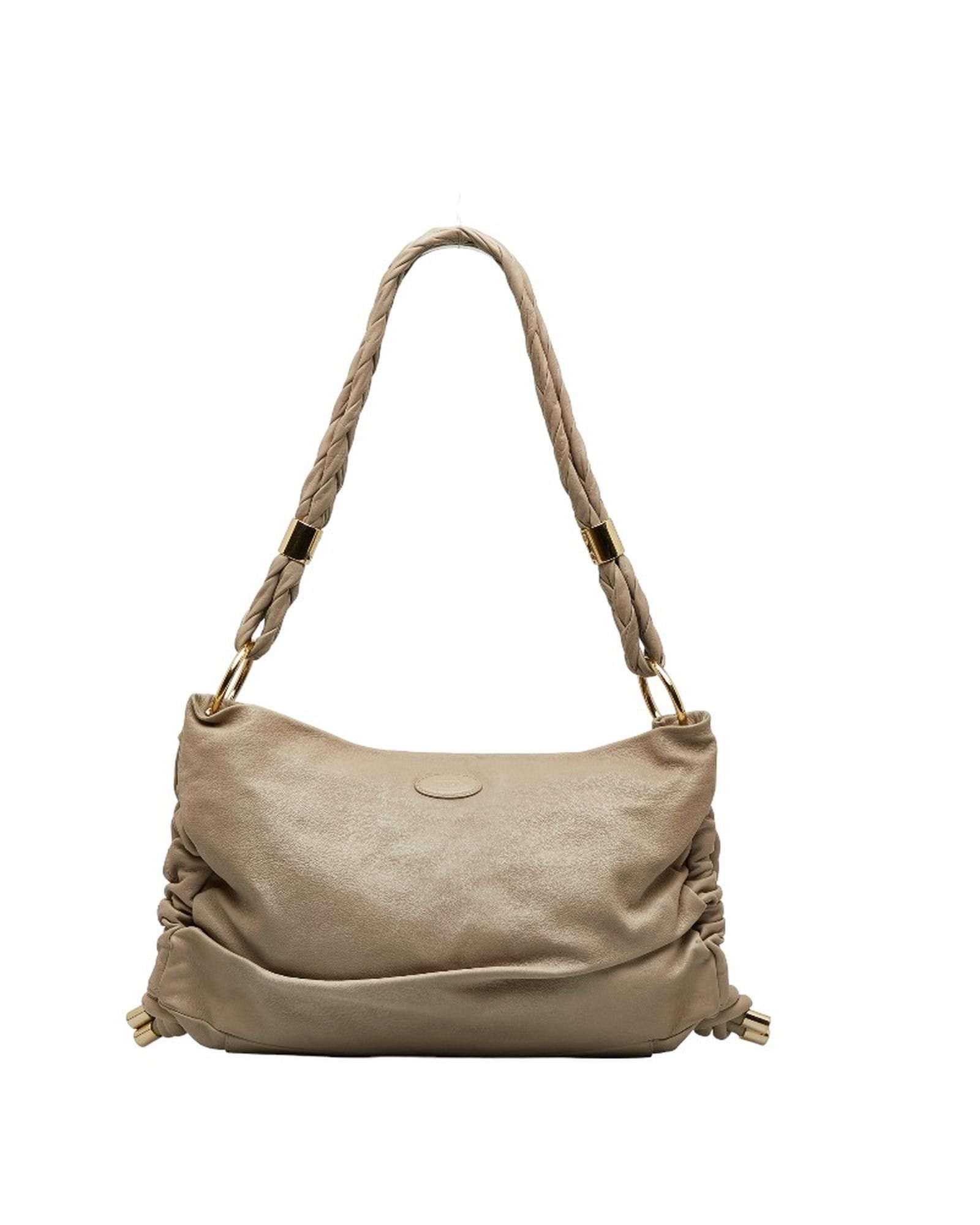 image of Tods Brown Leather Shoulder Bag In Ab Condition, Women's